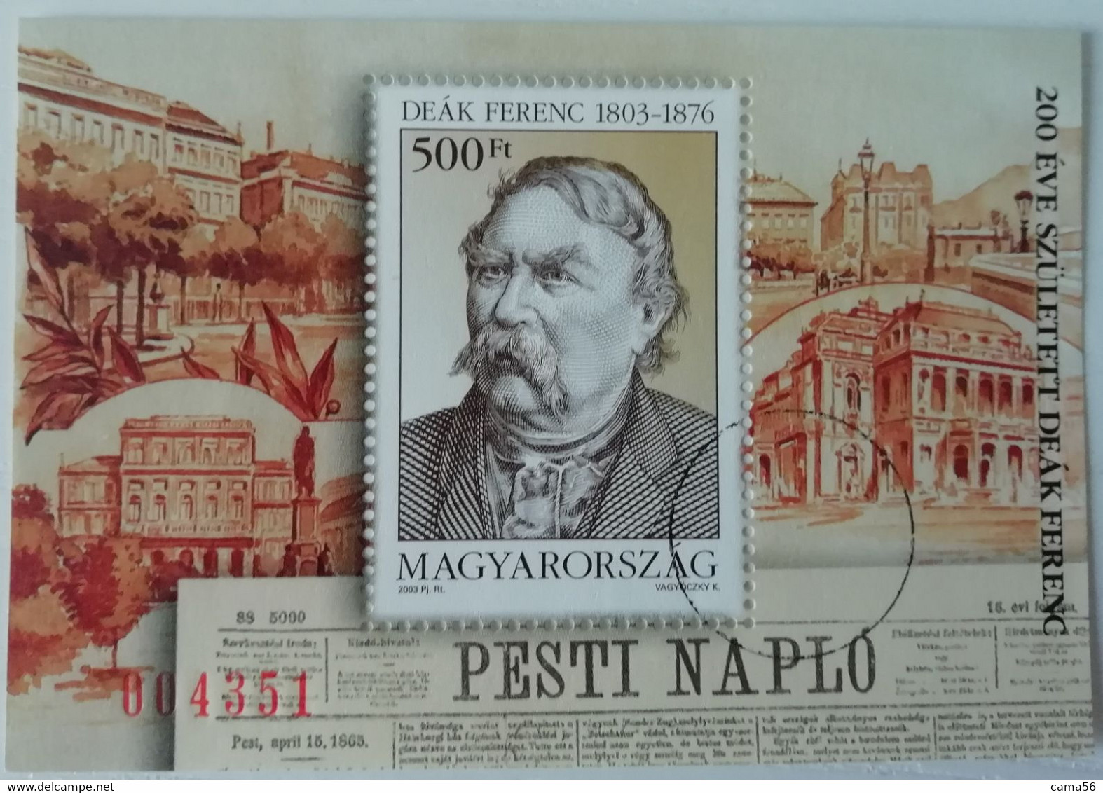 Ungheria 2003 - 200° Anniversario Ferenc Deak - Commemorative Sheets