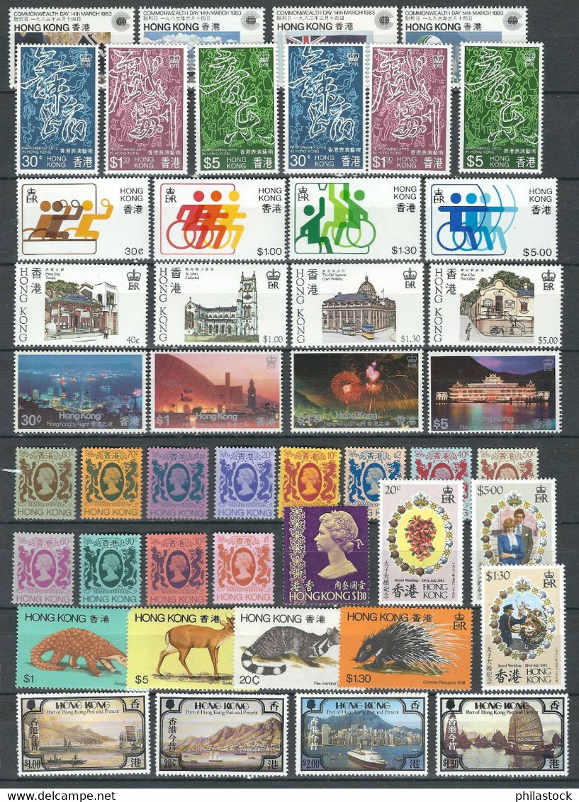 HONG-KONG Petit Lot Tous Les Timbres ** - Collections, Lots & Séries