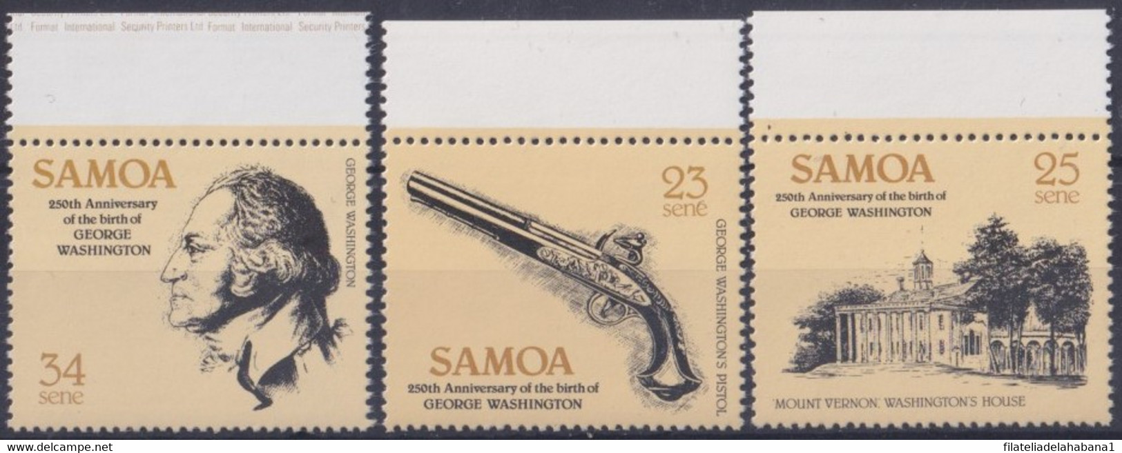 F-EX35601 SAMOA MNH 1982 200th ANIV OF GEORGE WASHINGTON GUN PISTOLS - George Washington