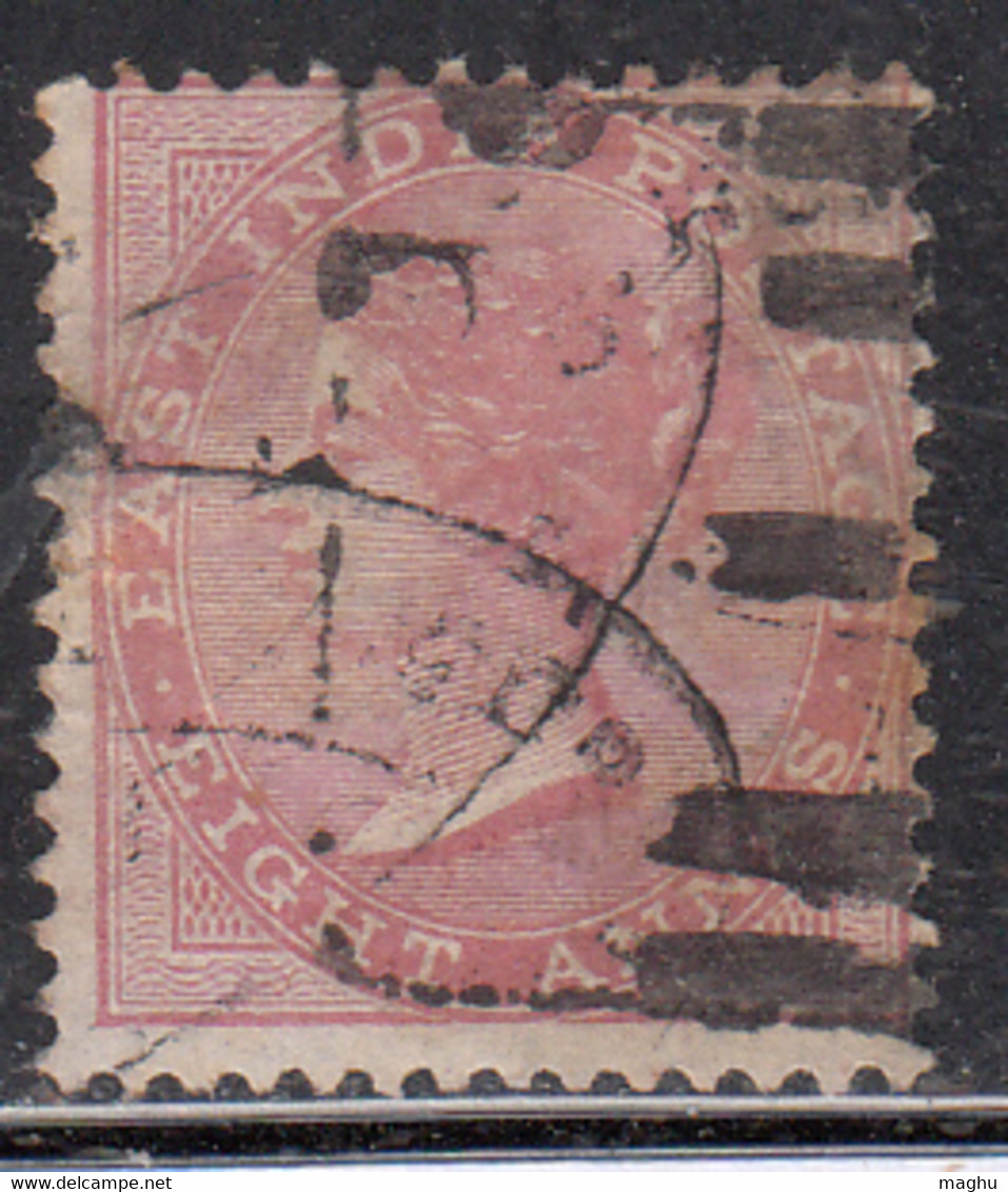 8as Eigh Annas Used, British India Used, 1868. Pale Rose, SG 74 - 1858-79 Kronenkolonie