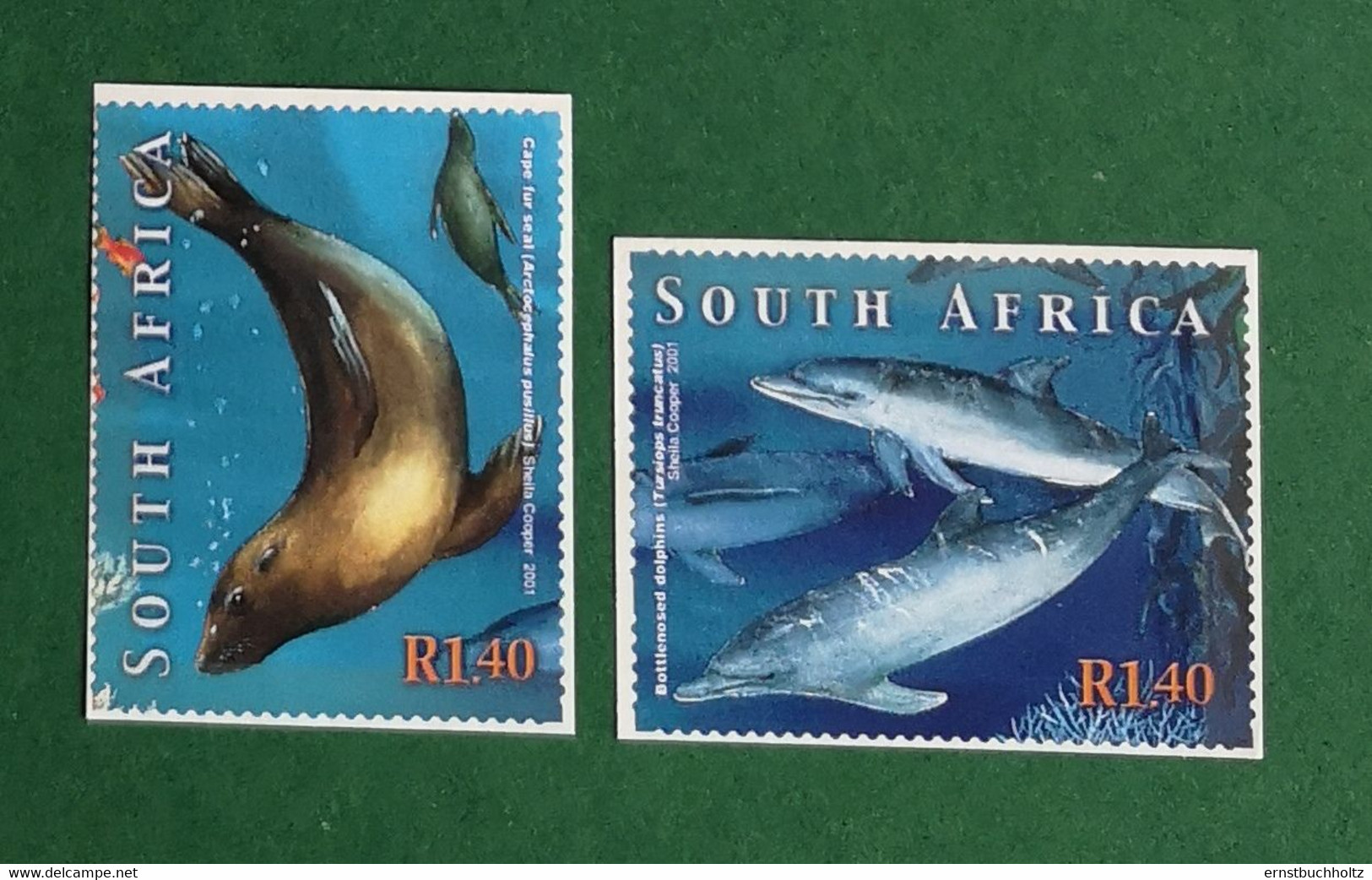 Südafrika South Africa 2001 Marine Life 2v Von 5v Delfin Und Robbe - Ongebruikt