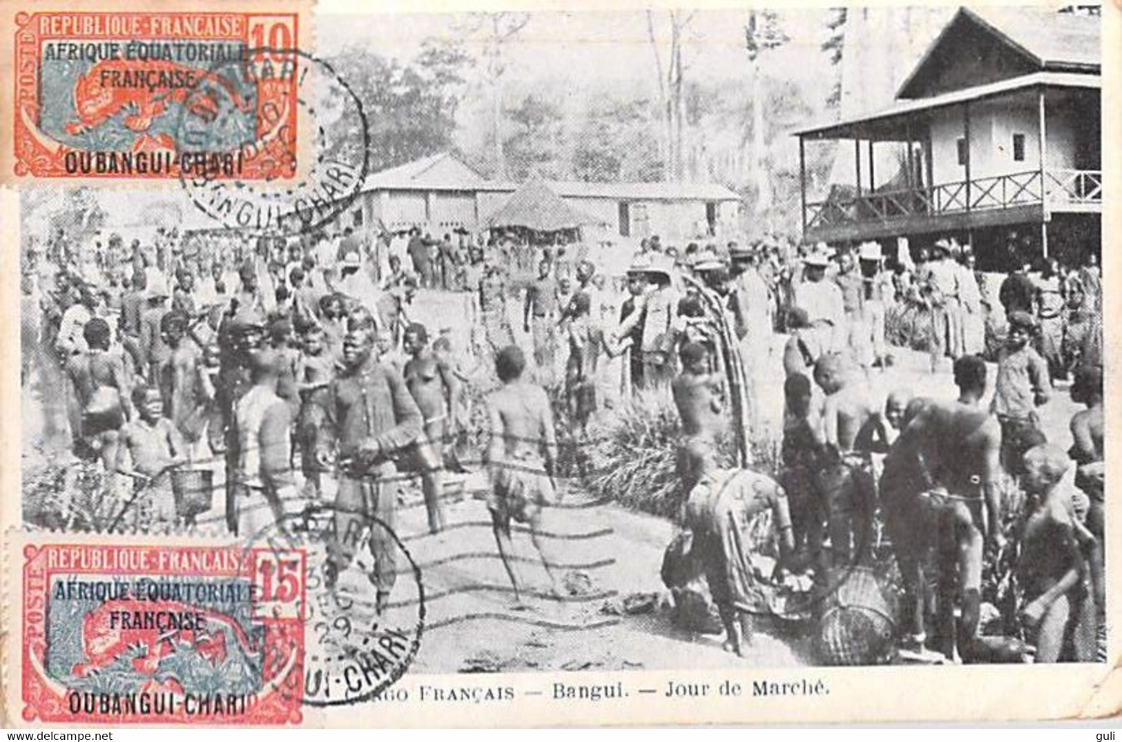 Afrique (Centrafrique) République CENTRAFRICAINE CENTRE AFRICAINE- BANGUI  Jour De Marché -TIMBRE STAMP   *PRIX FIXE - Centraal-Afrikaanse Republiek