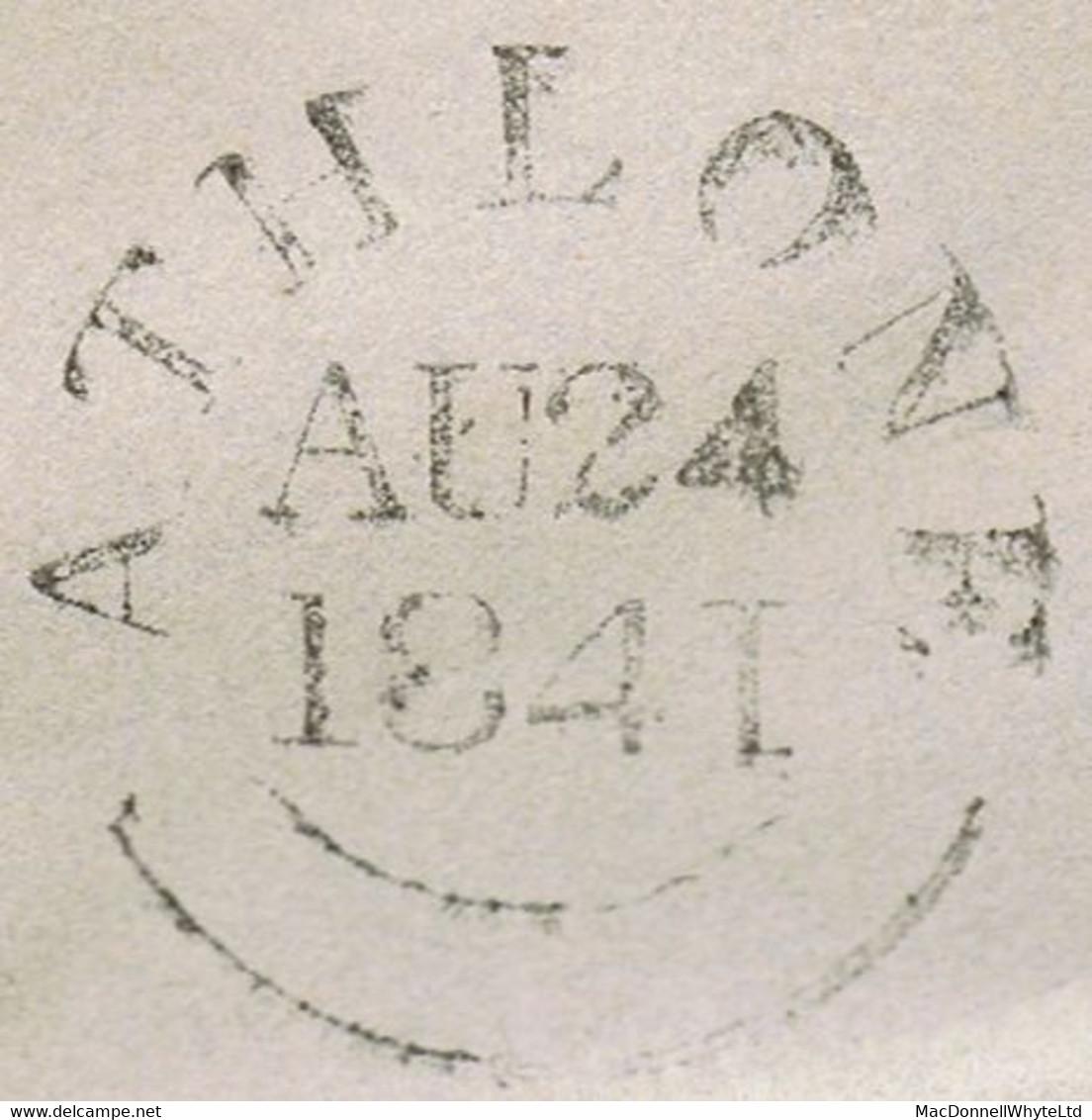 Ireland Westmeath Roscommon Uniform Penny Post Quit Rent 1841 Letter Excise Office To Dublin With PAID AT/ATHLONE - Prefilatelia