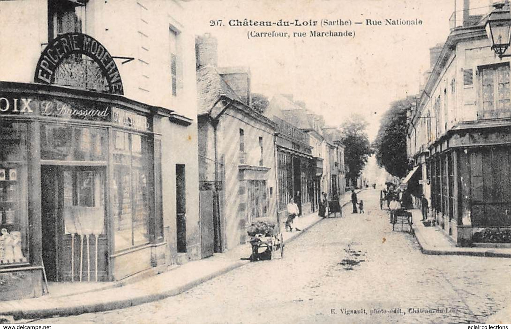 Château Du Loir          72         Rue Nationale . Carrefour Rue Marchande . Epicerie Moderne           (voir Scan) - Chateau Du Loir