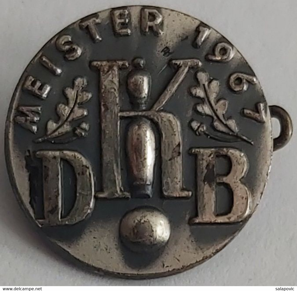 Deutsche Kegler- Und Bowlingbund DKB Meister 1967 German Skittles And Bowling Federation Association Union PIN A12/7 - Bowling