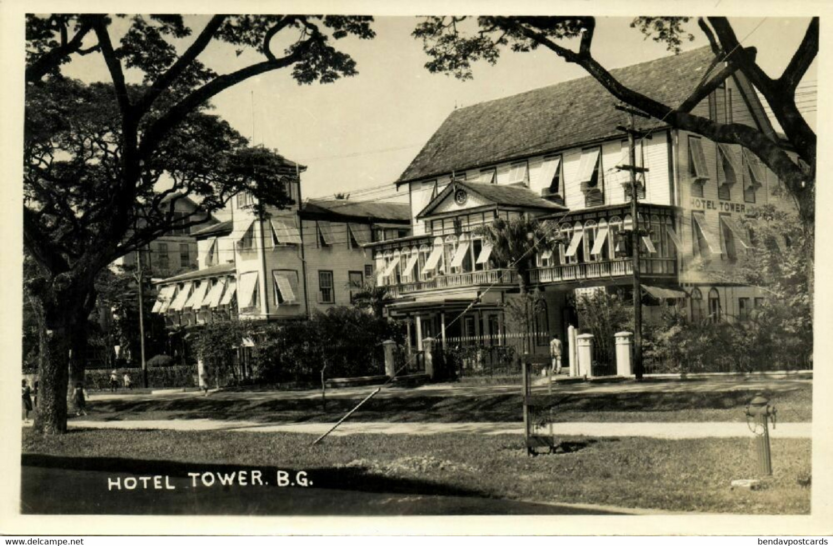 British Guiana, Guyana, Demerara, GEORGETOWN, Hotel Tower (1941) RPPC Postcard - Guyana (ehemals Britisch-Guayana)