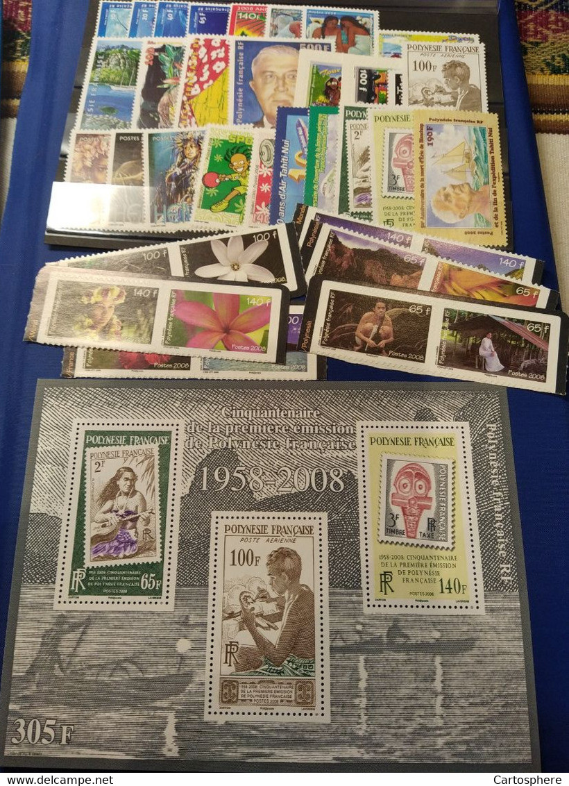 POLYNESIE ANNEE COMPLETE 2008 NEUVE LUXE - MNH - FACIALE 40,23 EUROS - Années Complètes