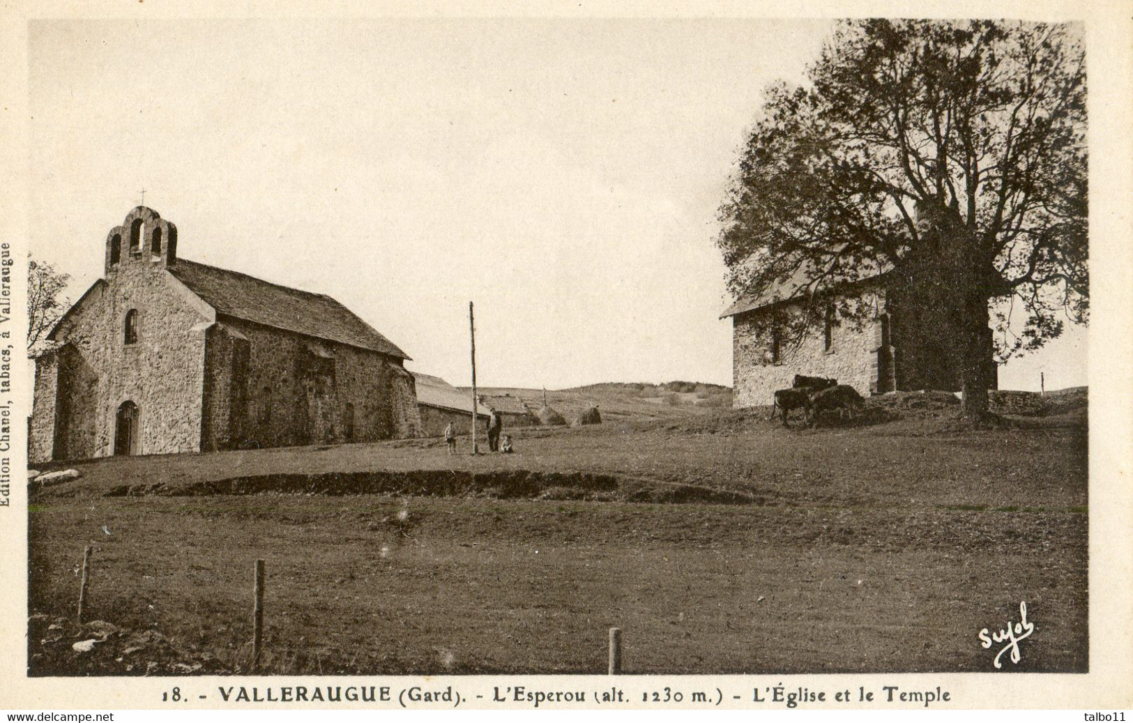 30- Valleraugue - L'espérou - L'église Et Le Temple - Valleraugue