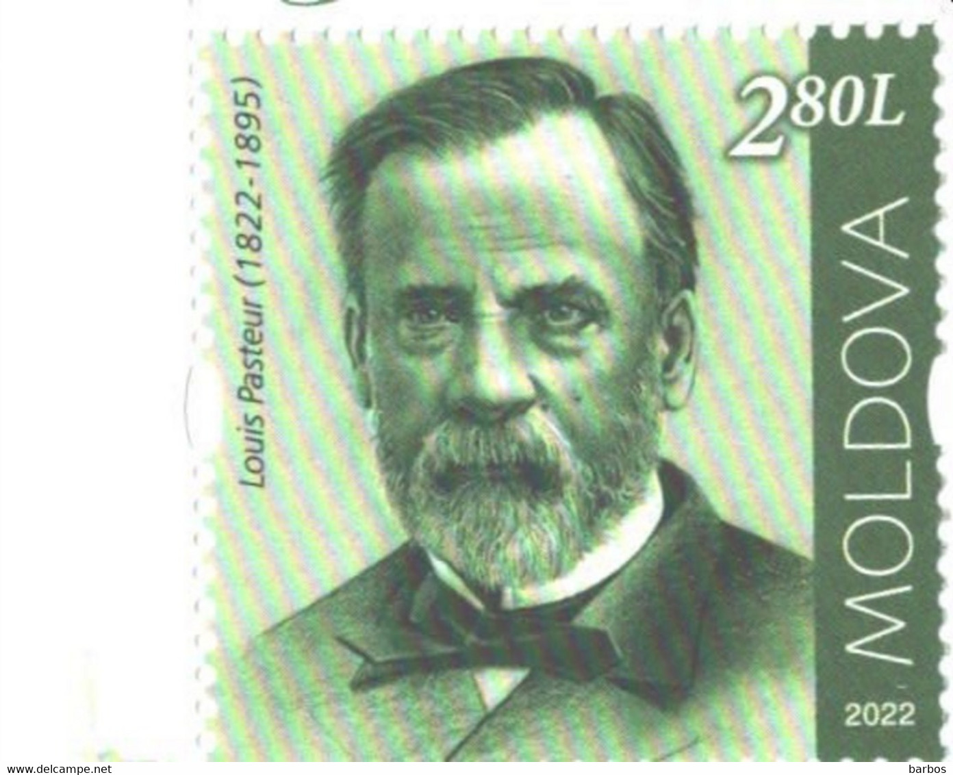 2022 , Moldova ,Personalities Who Changed The World History, Louis Pasteur, French Inventor, 1 V. , MNH - Louis Pasteur