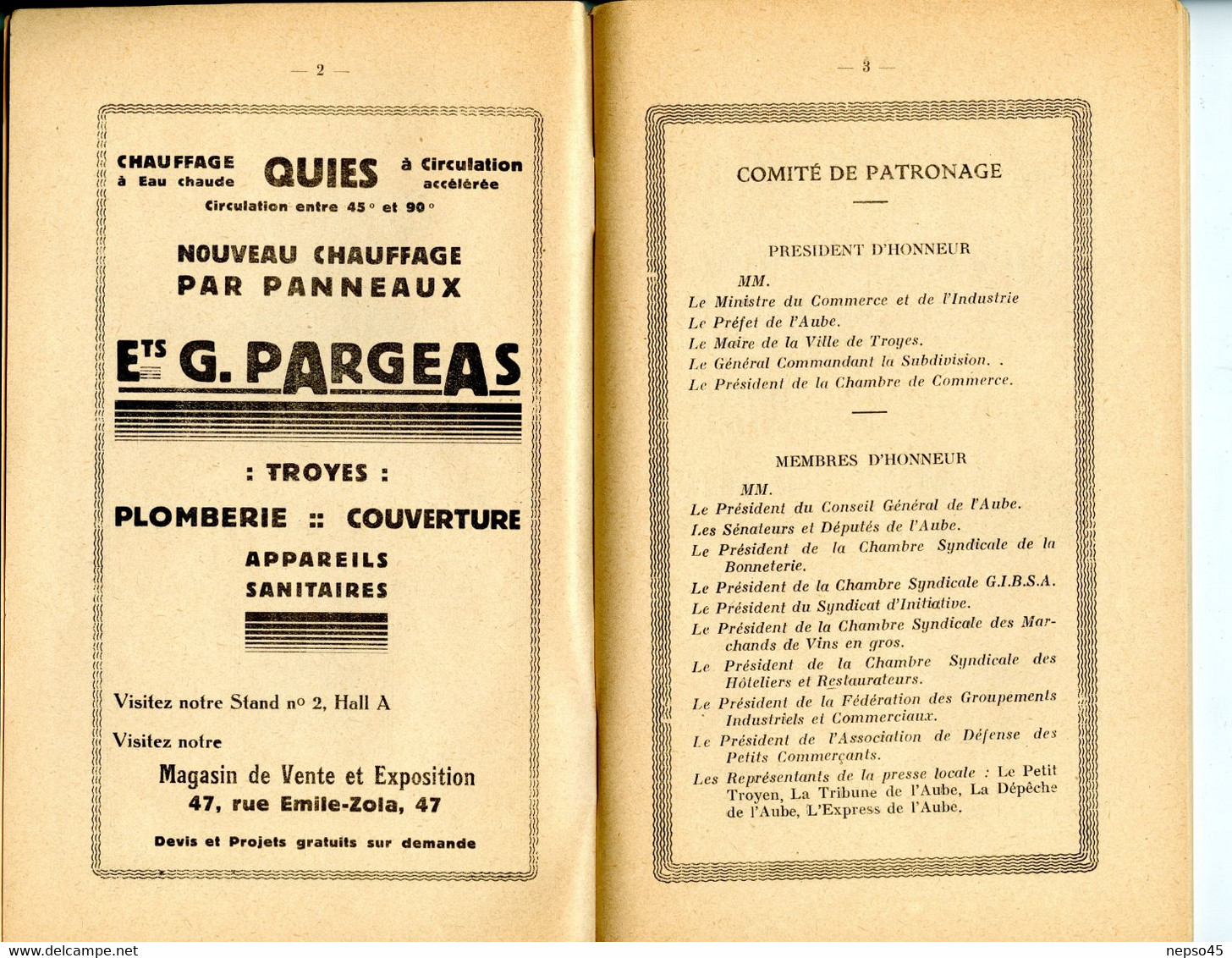Régionalisme.catalogue Officiel.3ème Foire De Champagne.Ville De Troyes Du 23 Au 31 Mars 1931. - Other & Unclassified
