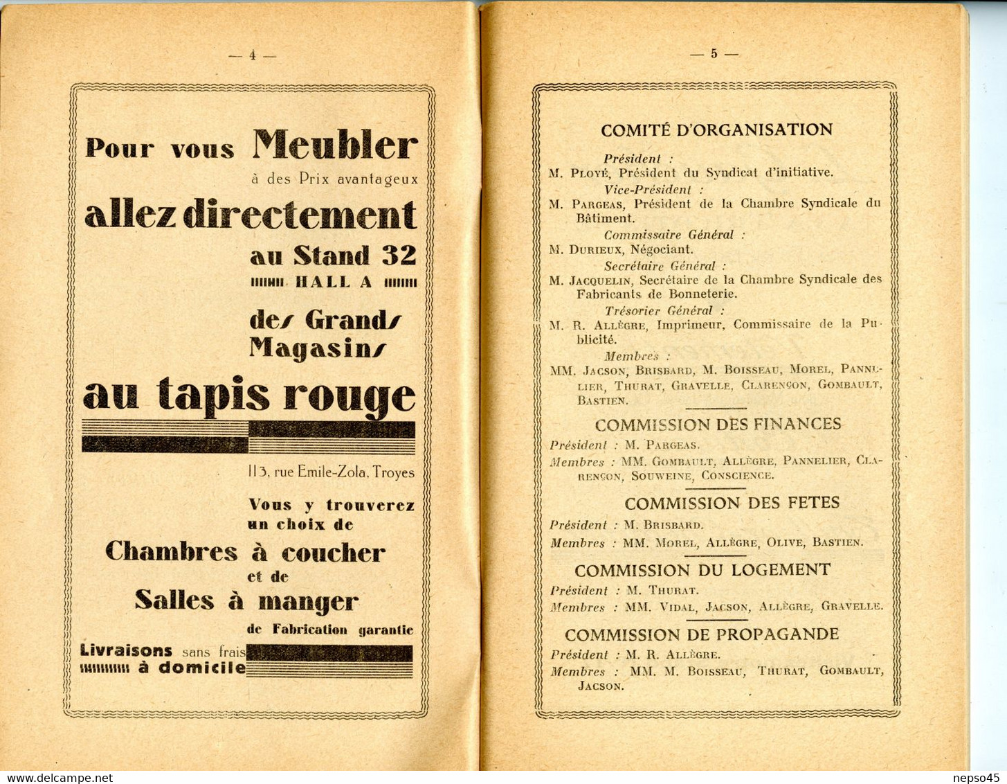 régionalisme.catalogue officiel.3ème Foire de Champagne.Ville de Troyes du 23 au 31 mars 1931.