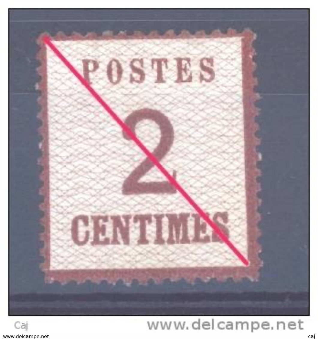 France  -  Alsace-Lorraine  :  Yv  2  *  GNO - Unused Stamps