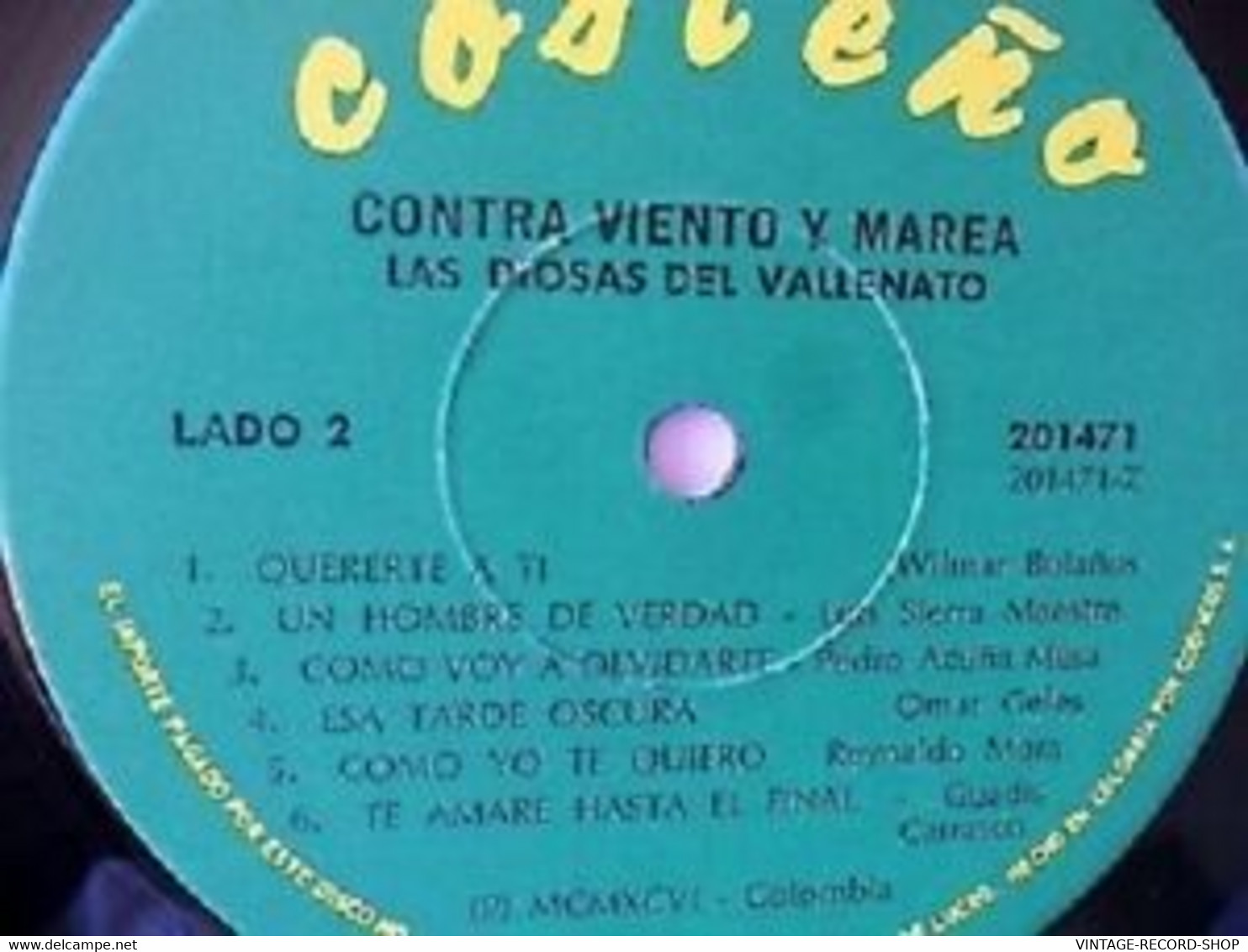 LAS DIOSAS DEL VALLENATO-CONTRA VIENTO Y MAREA-AMORES FALSOS-COSTEÑO/1996 VG+ - Musiques Du Monde