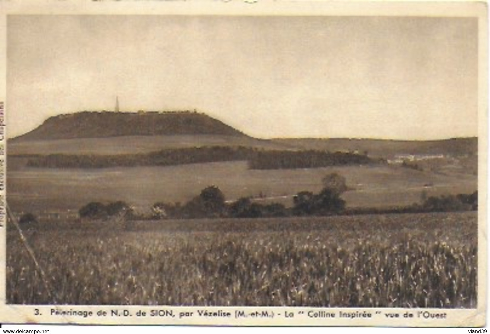 Pèlerinage De N.-D. De Sion, Par Vézelise, La "Colline Inspirée" Vue De L'Ouest - Vezelise