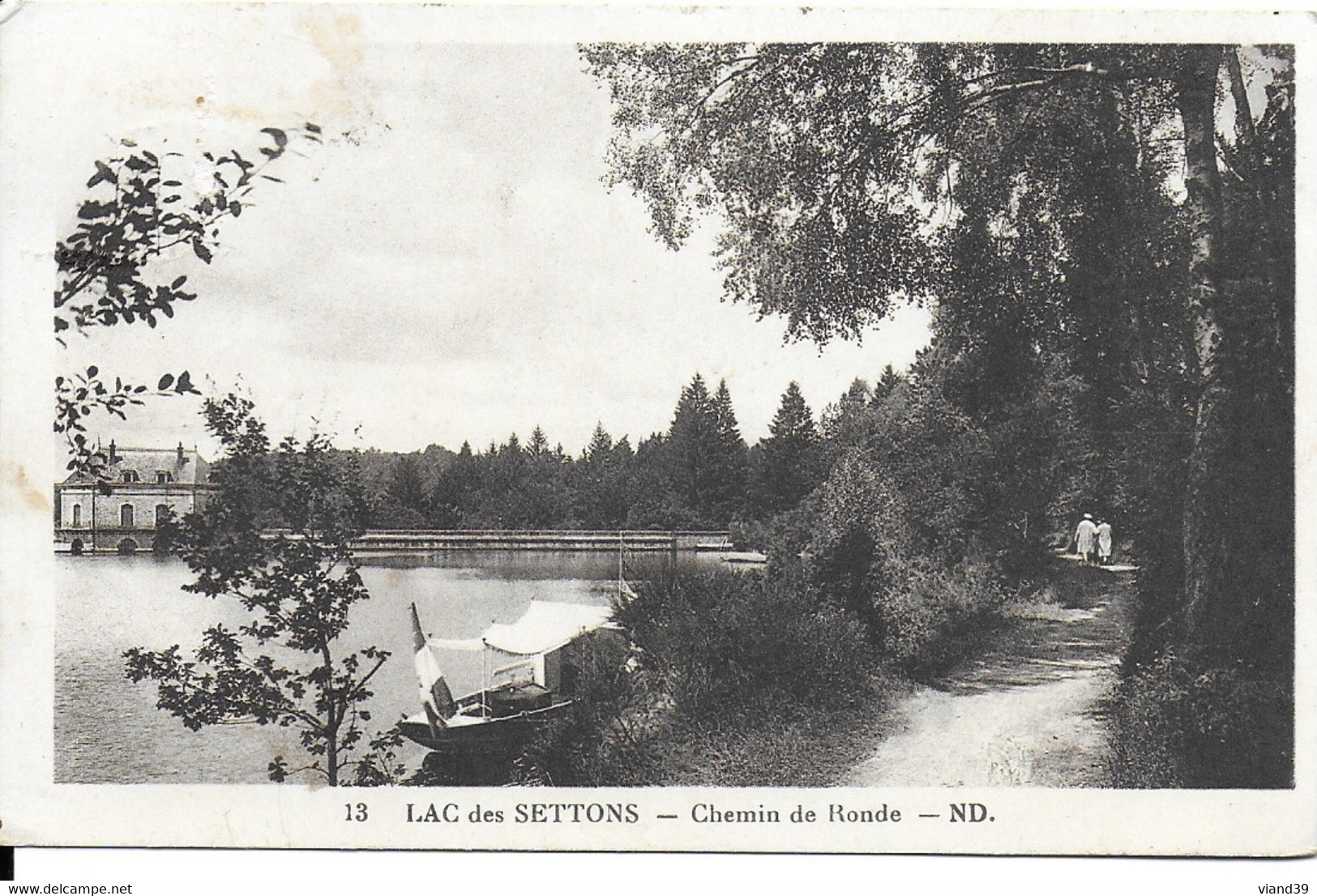 Lac Des Settons - Chemins De Ronde - Cachet Poste Juillet 1936 - Montsauche Les Settons