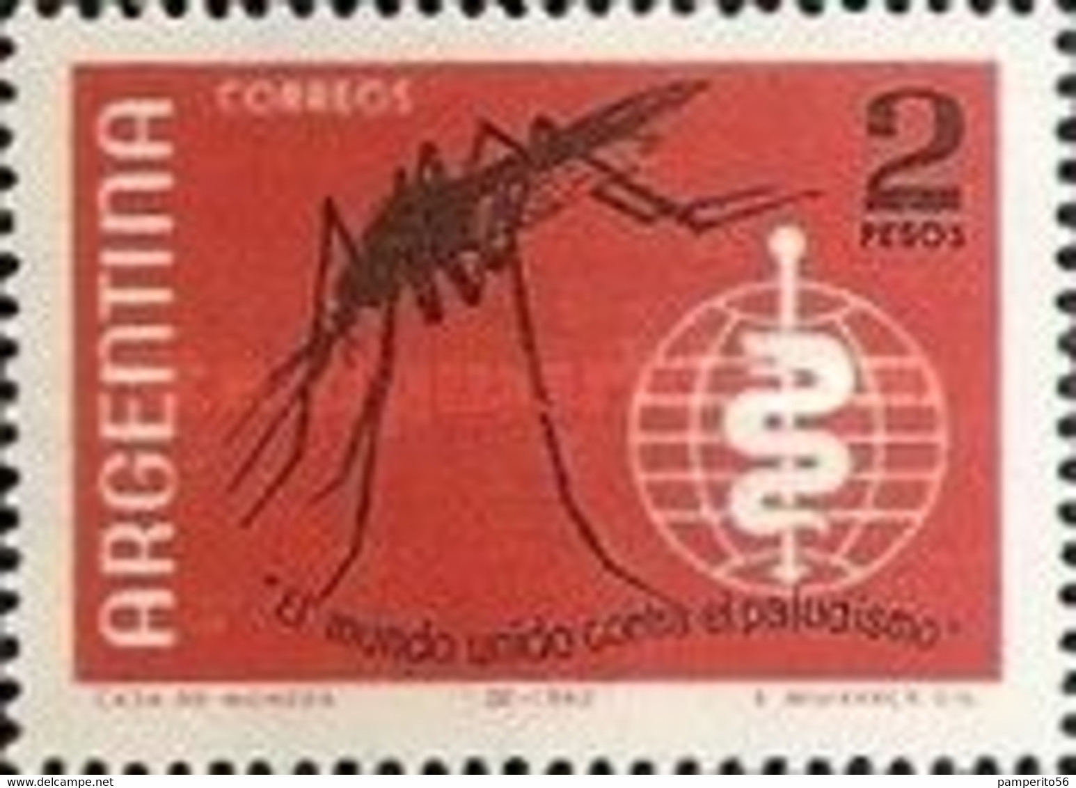 ARGENTINA - AÑO 1962 - Lucha Contra La Malaria. Mosquito, Insectos - Used Stamps