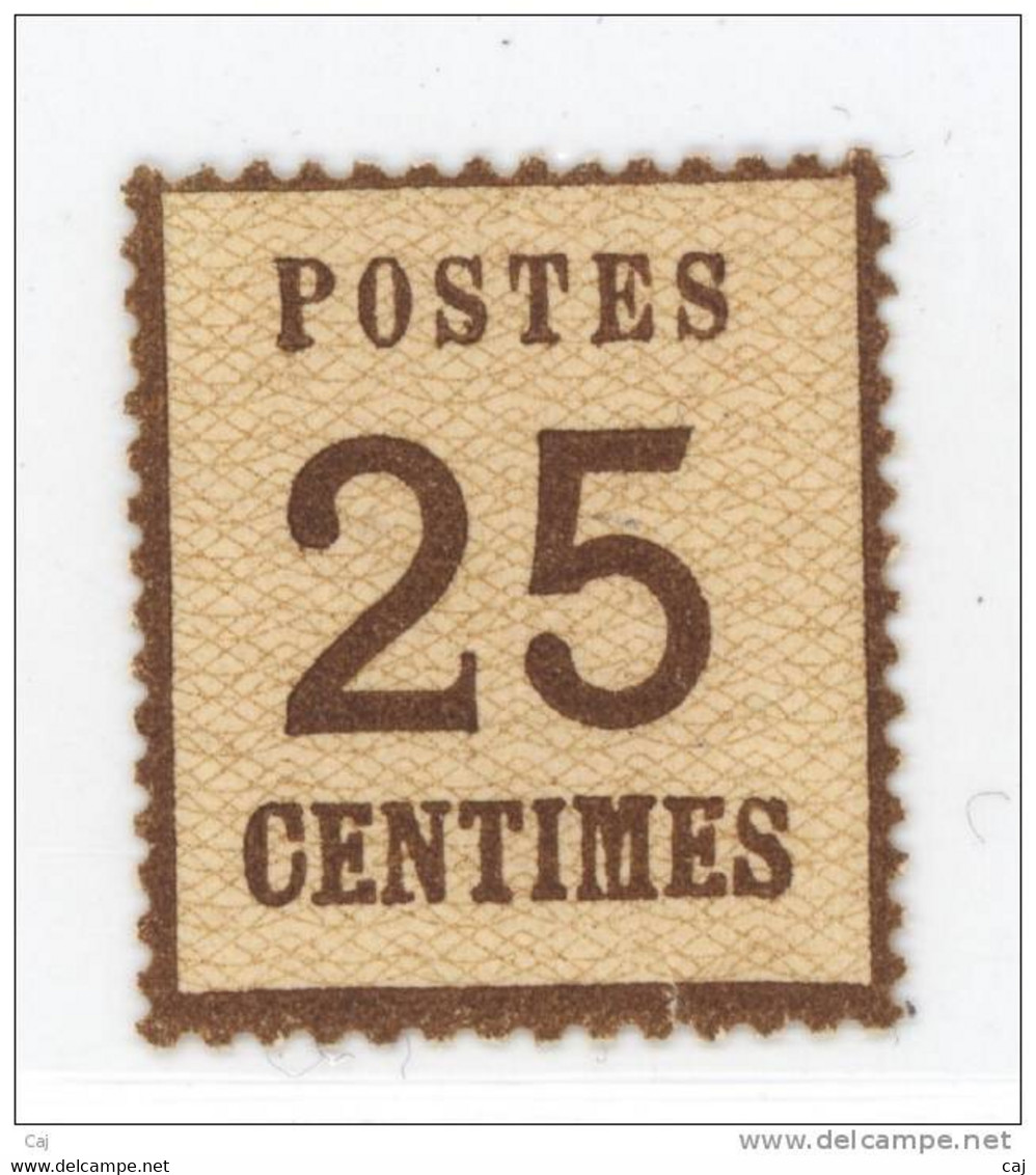 France  -  Alsace-Lorraine  :  Yv  7  *          ,      N2 - Unused Stamps