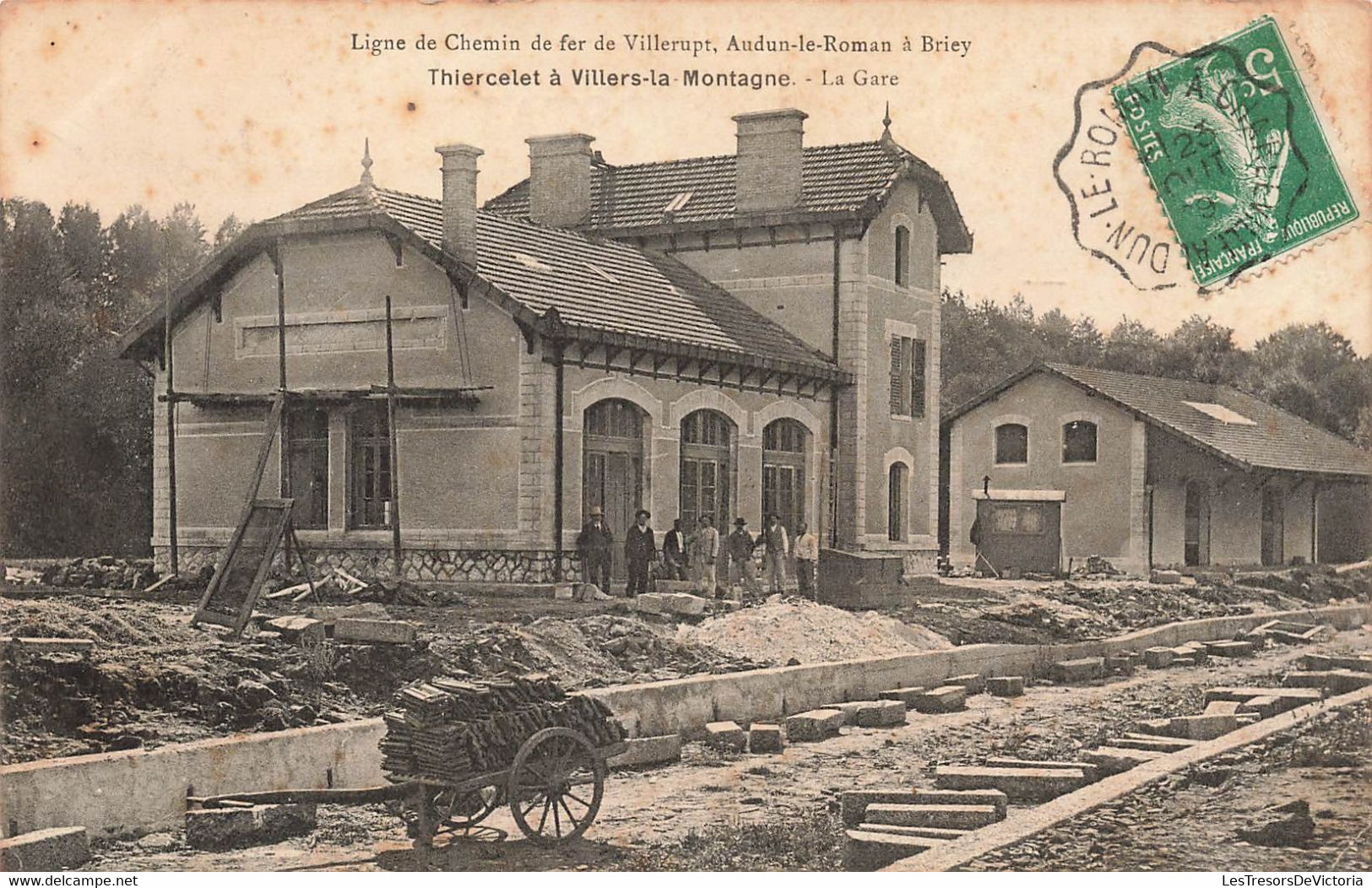 CPA Thiercelet A Villers La Montagne - La Gare - Ligne De Chemin De Fer De Villerupt Audun Le Roman A Briey - Ambulant - Sonstige & Ohne Zuordnung