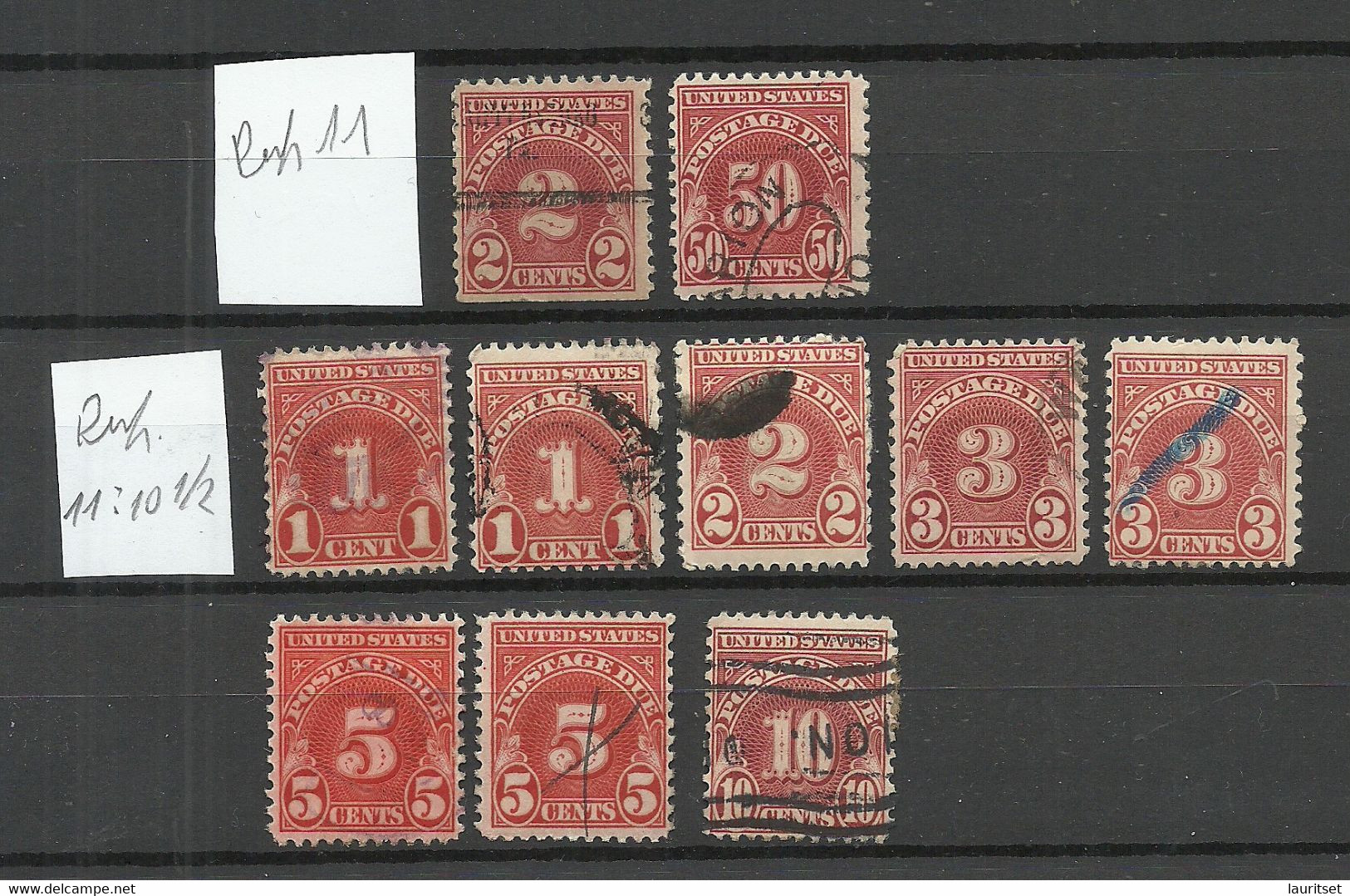 USA 1930/1931 Small Lot Postage Due Stamps Portomarken, Used - Postage Due