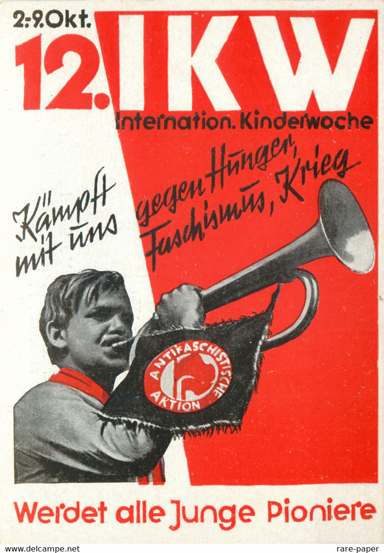 Soviet Propaganda Postcard 1930s "Poster Art Of The German Communist Party" Series No.14 - Political Parties & Elections