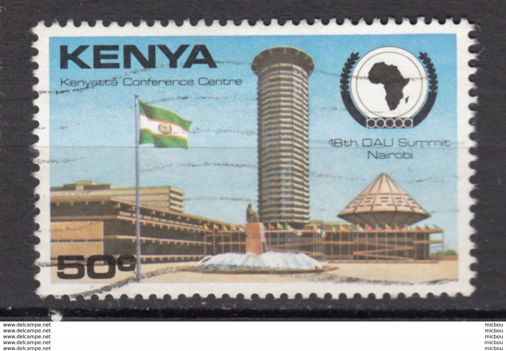 ##26, Kenya, Fontaine, Fountain, Drapeau, Flag, OAU, Conference Centre - Kenia (1963-...)