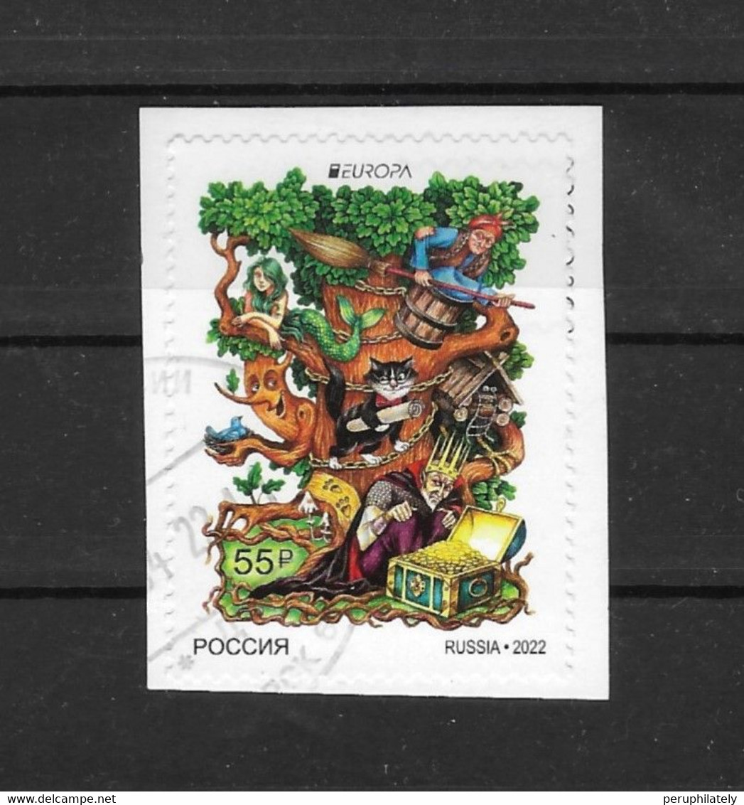 Russia 2022 EUROPA Stamps - Stories And Myths , Used On Fragment - Used Stamps