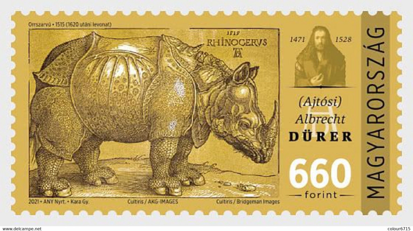 Hungary 2021 The 550 Years Since The Birth Of Albrecht Durer Stamp 1v MNH - Ongebruikt