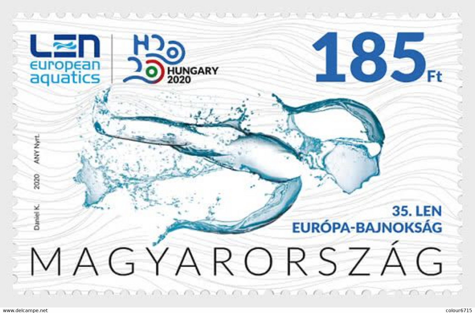 Hungary 2021 The 35th Len European Aquatics Championships Stamp 1v MNH - Neufs