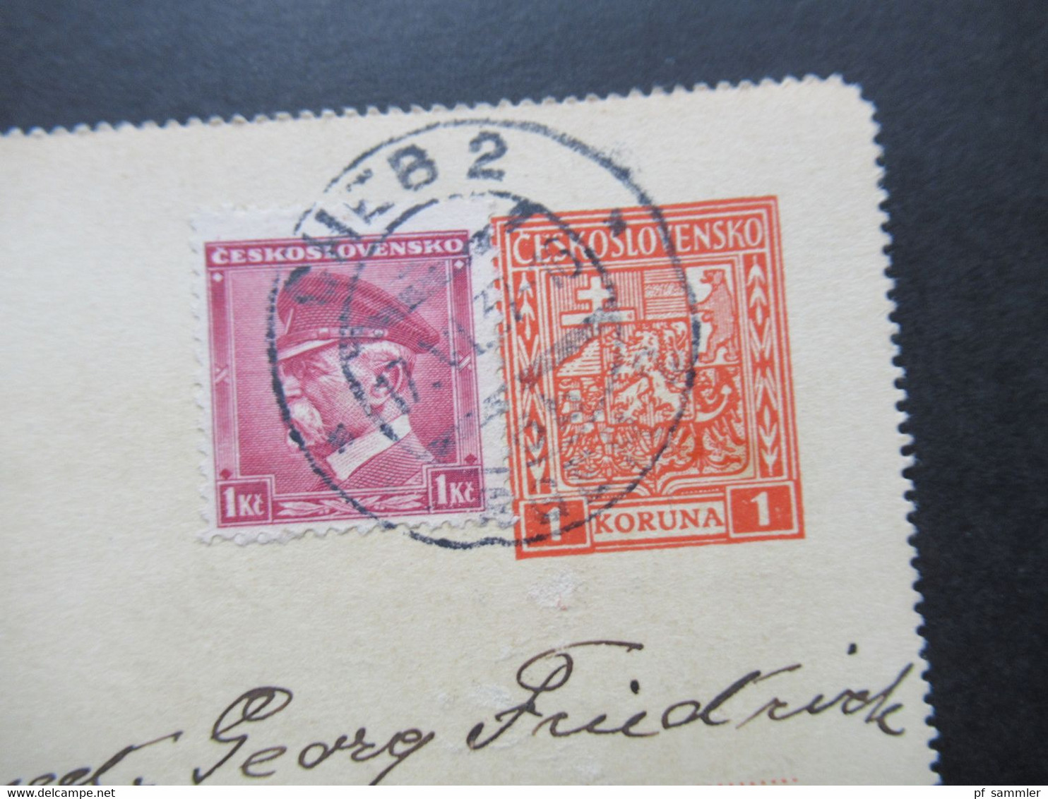 CSSR 1937 Kartenbrief Mit Zusatzfrankatur Stempel Cheb 2 Nach Dösen Bei Leipzig - Storia Postale