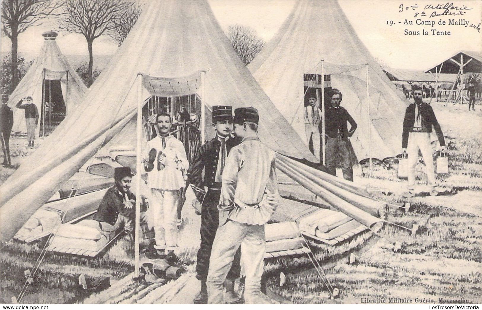 CPA - MILITARIAT - Au Camp De Mailly - Sous La Tente - Vie Mililtaire - Edition Guérin MOURMELON - Regimenten