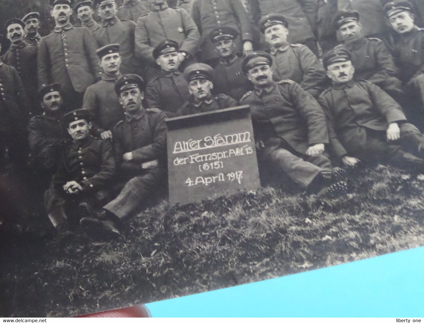 Alter Stamm Der Fernspr. A...15 ( 615 ) 4 April 1917 ( Photocard ) ! - Guerra, Militares