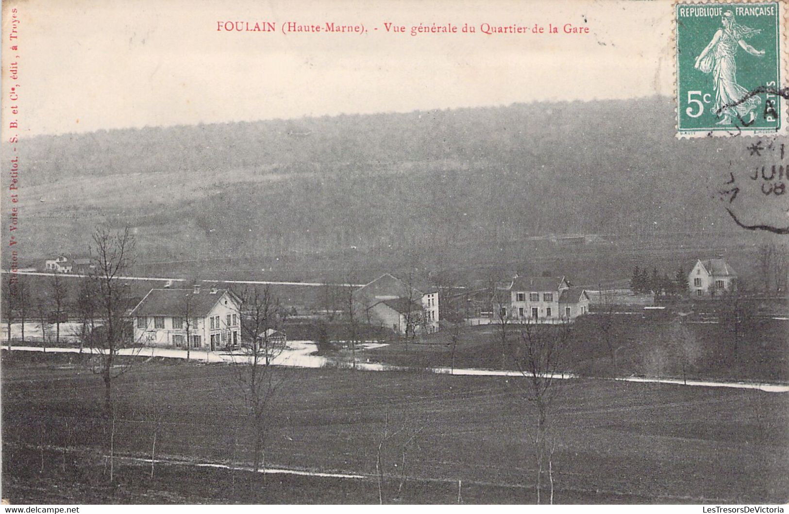 CPA - FRANCE - 52 - FOULAIN - Vue Générale Du Quartier De La Gare - SB Et Cie  TROYES - Other & Unclassified