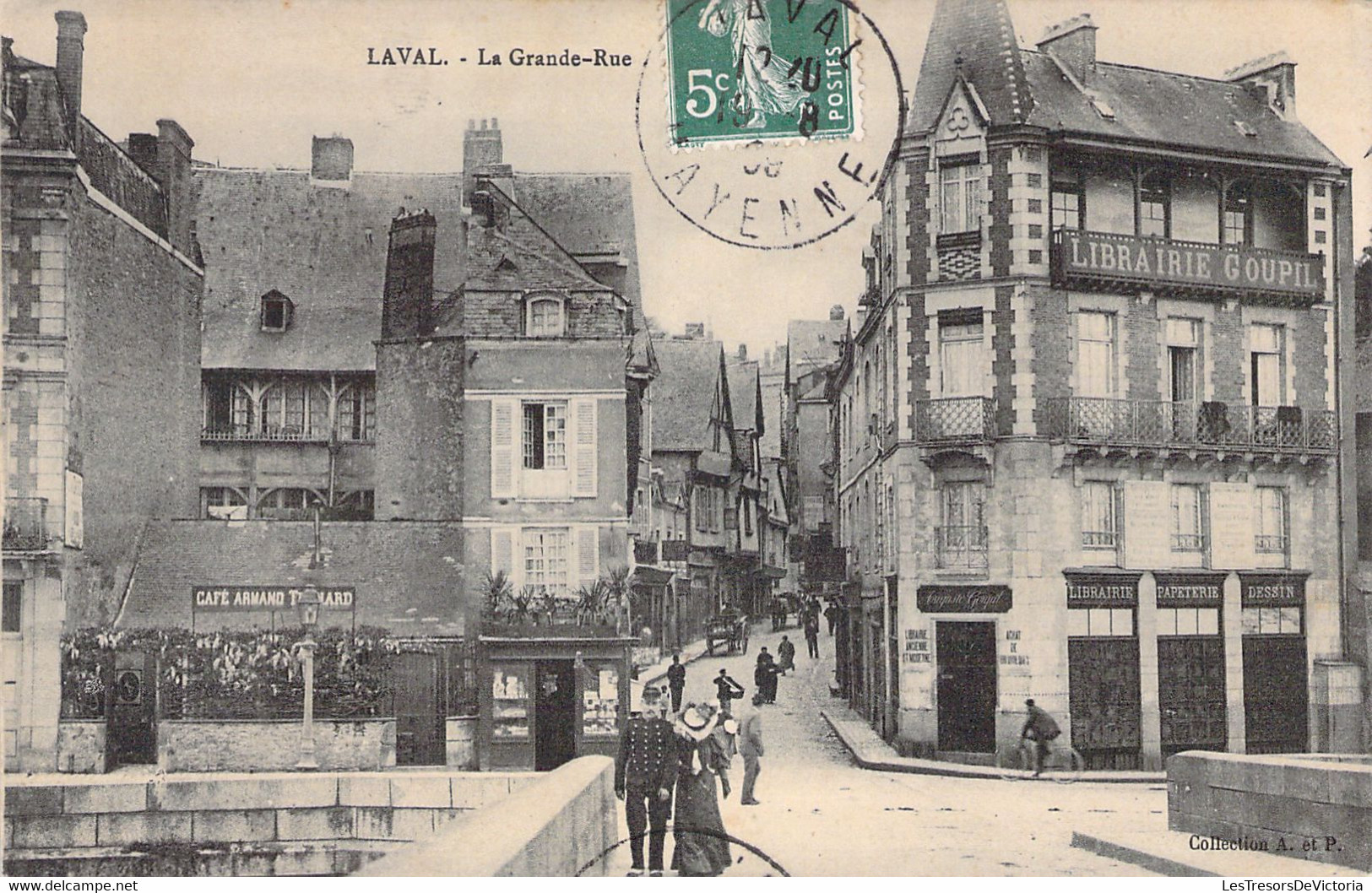 CPA - FRANCE - 53 - LAVAL - La Grande Rue - Animée - Commerces - Café Armand - Laval