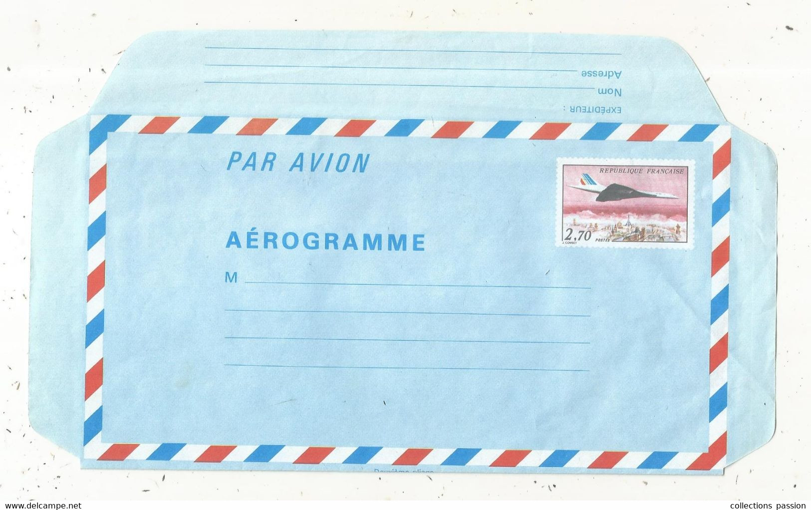 Aerogramme , Aviation , Avion, CONCORDE, 4.20, 3.90, 3.70, 3.50, 3.30, 3.10, 2.70, LOT DE 7 AEROGRAMMES, Frais Fr 4e - Luchtpostbladen