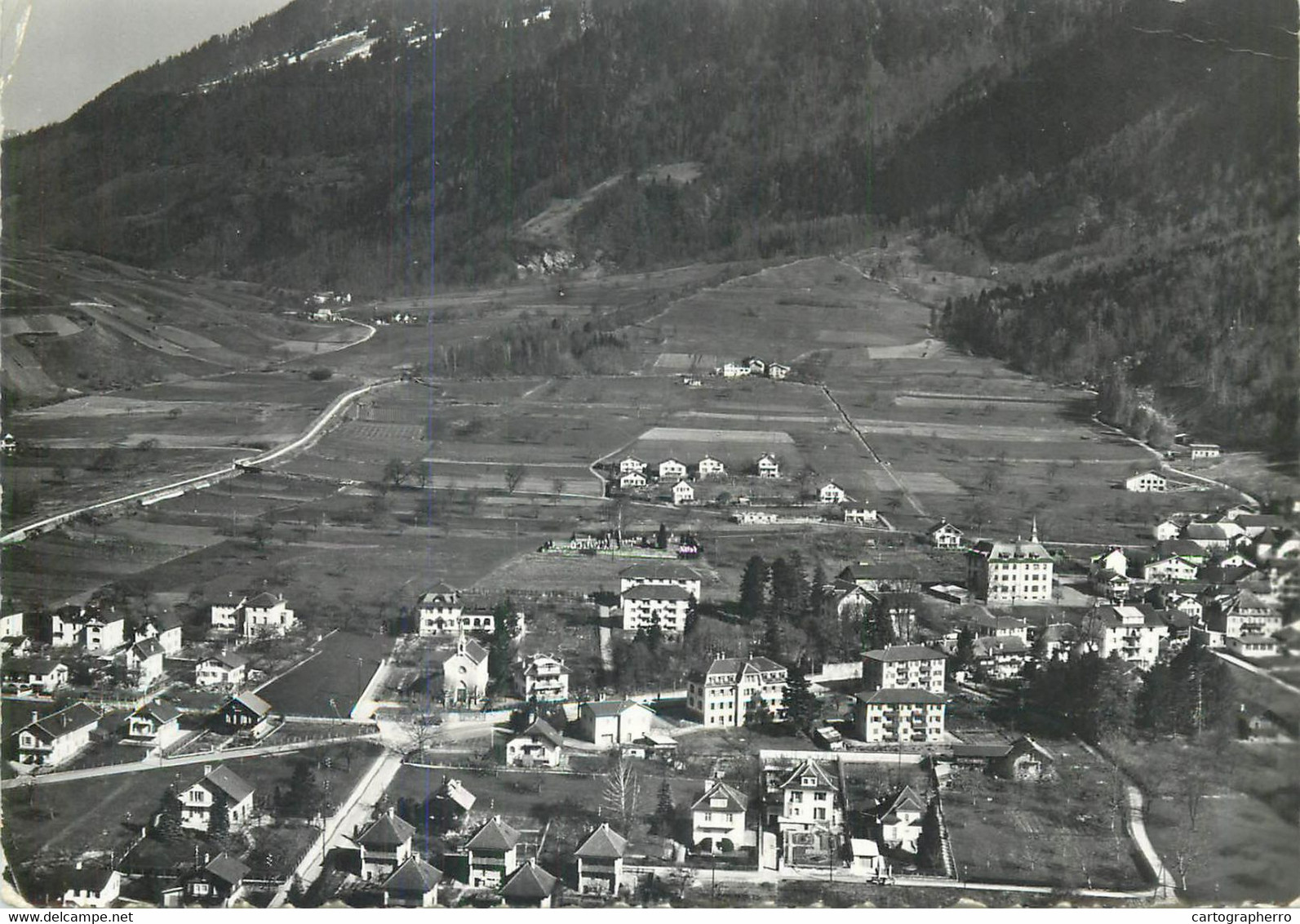 Postcard Switzerland Lavey-Village Aerial View - Lavey