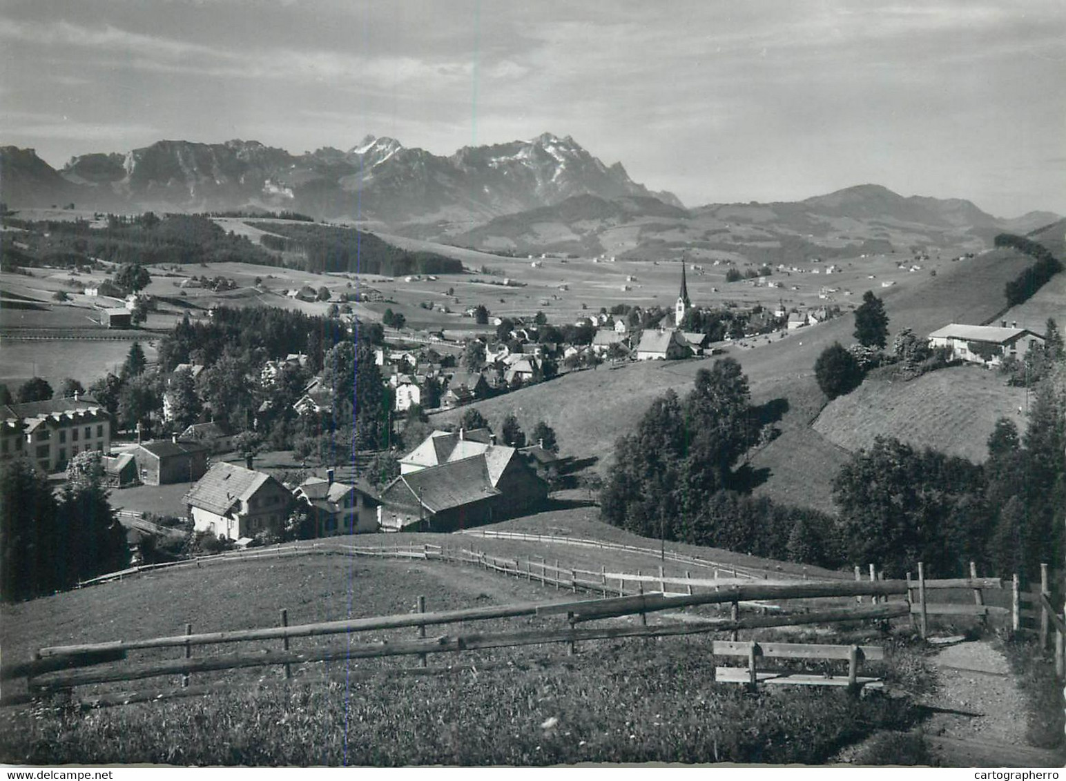 Postcard Switzerland Gais Am Weg Zum Gabris Blick Zum Santis General View - Gais