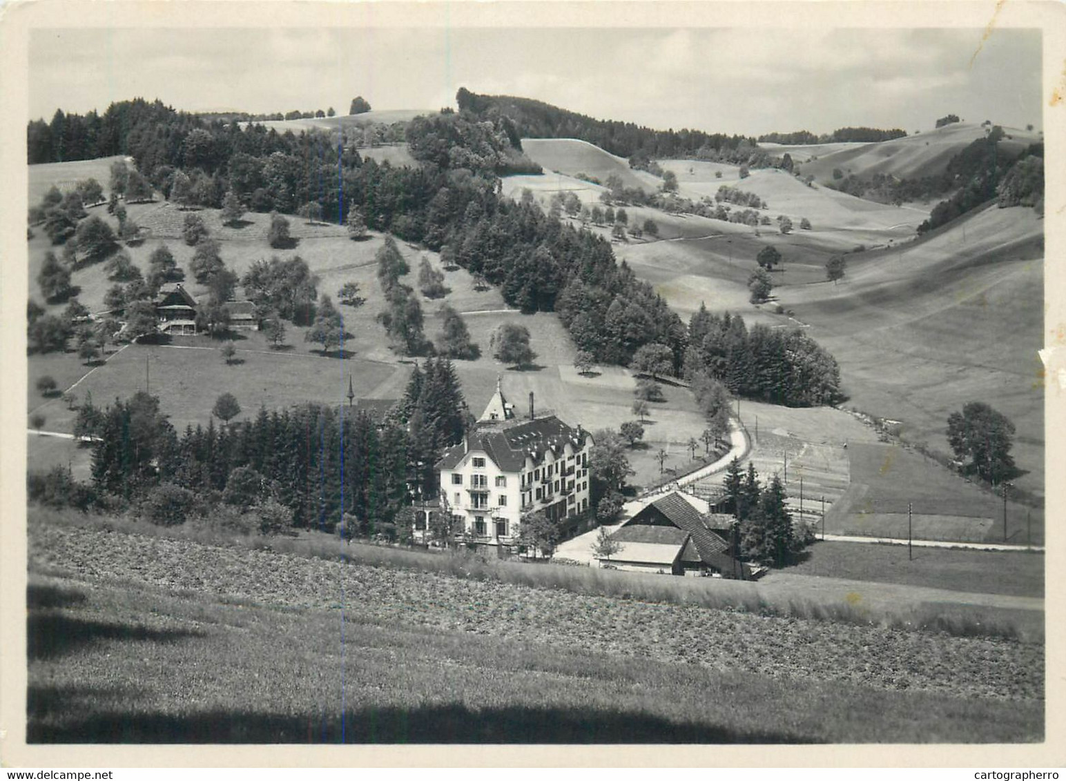 Postcard Switzerland Kurhaus Richenthal Kneipp Und Diakturen Ausflugsziel Panoramic View - Richenthal