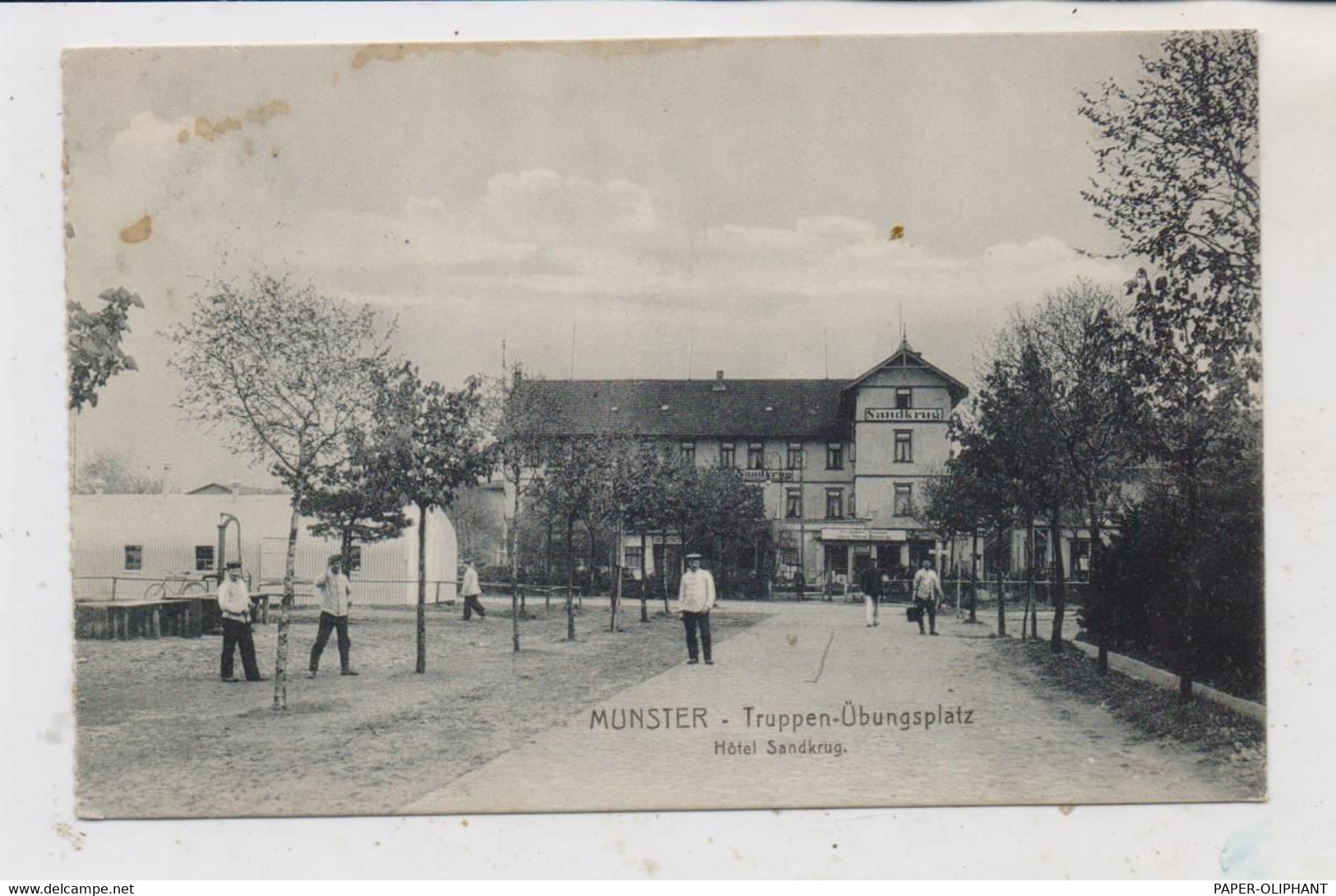 3042 MUNSTER, Truppen - Übungsplatz, Hotel Sandkrug, 1913 - Munster