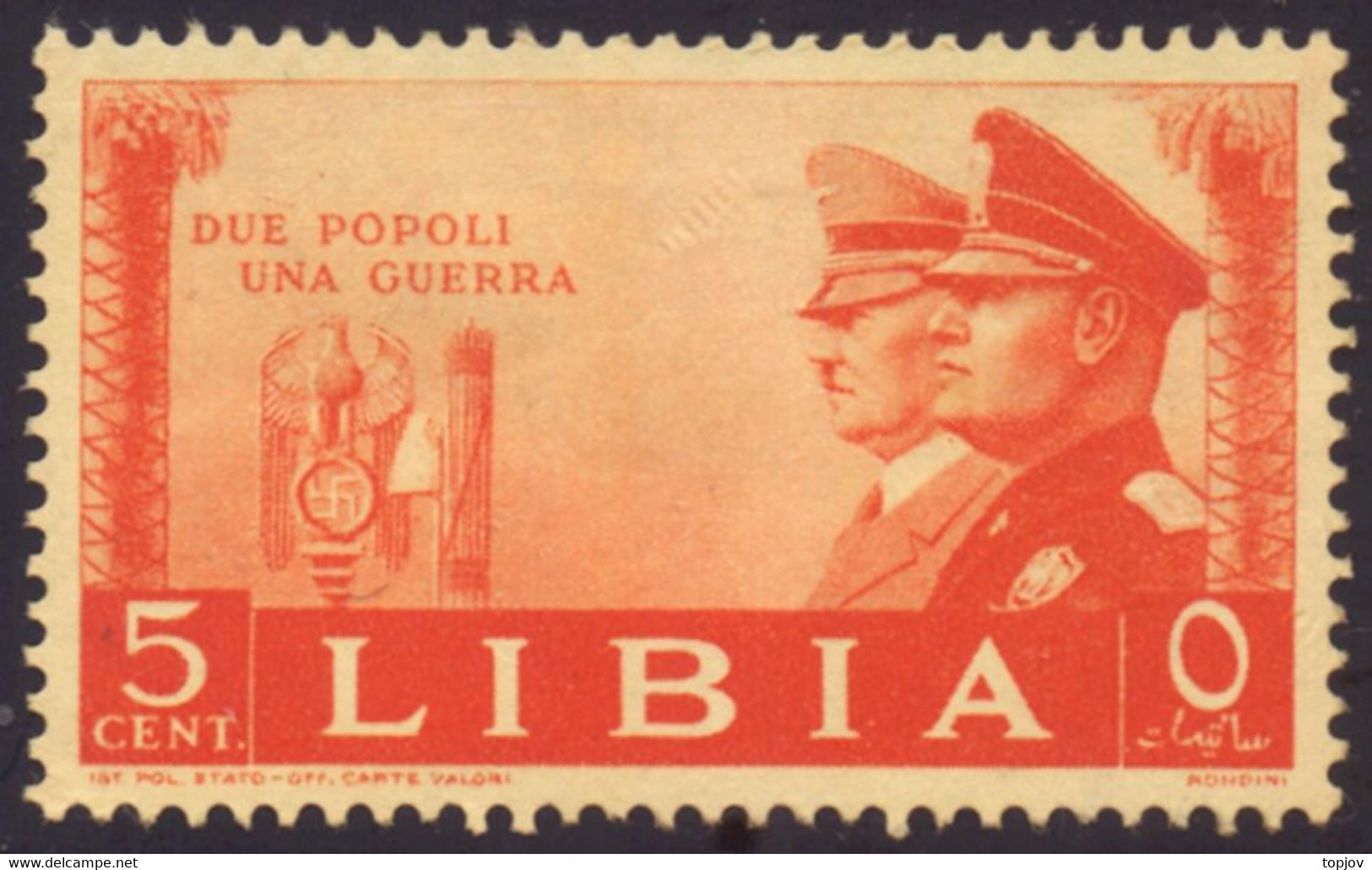 ITALIA - LIBYA - HITLER & MUSOLINI - MLH - 1941 - Libyen