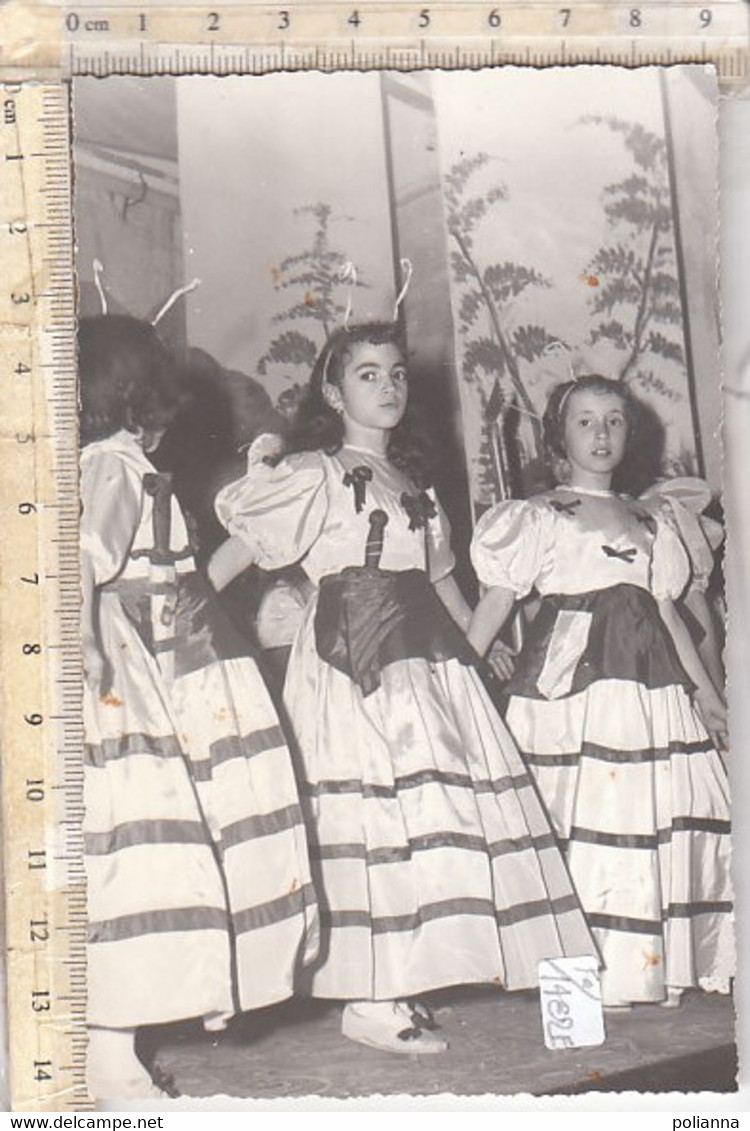 PO1482E# FOTOGRAFICA Peppino Gallo Paola Cosenza - RAGAZZE COSTUMI CARNEVALE - FOLKLORE - FILLETTE  No VG - Carnaval