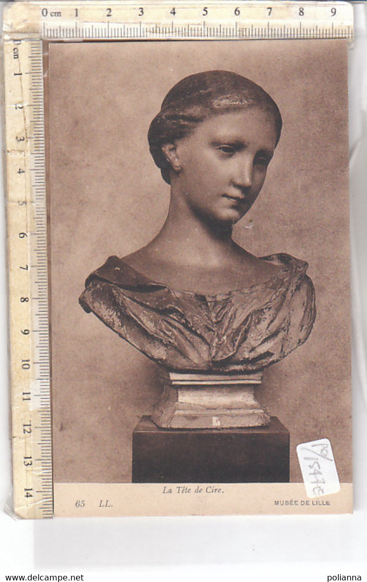 PO1547E# ARTE ANTICA - SCULTURE - TESTA DI CERA RITATTO DONNA - MUSEE DE LILLE  No VG - Sculptures