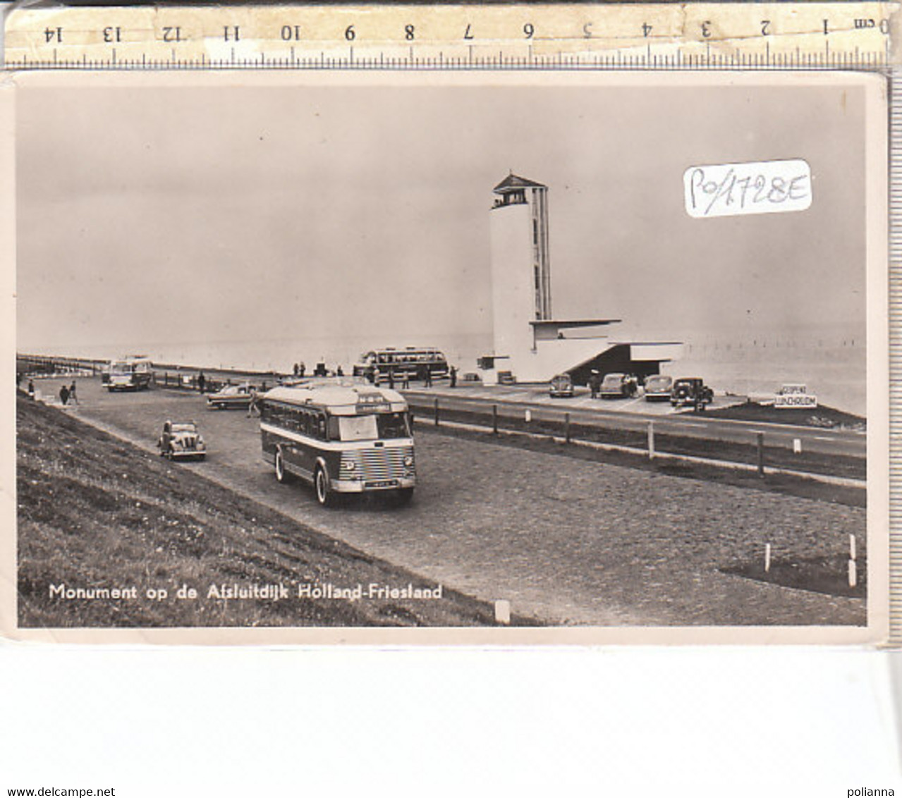 PO1728E# PAESI BASSI - HOLLAND - WIERINGEN - MONUMENT OP DE AFSLUITDIJK - AUTOBUS  No VG - Den Oever (& Afsluitdijk)