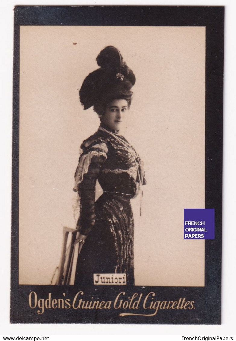 Juniori - Ogden's Guinea Gold Cigarettes 1900 Photo Reutlinger? Théâtre Artiste Woman Femme Pin-up Dress Mode A84-64 - Ogden's