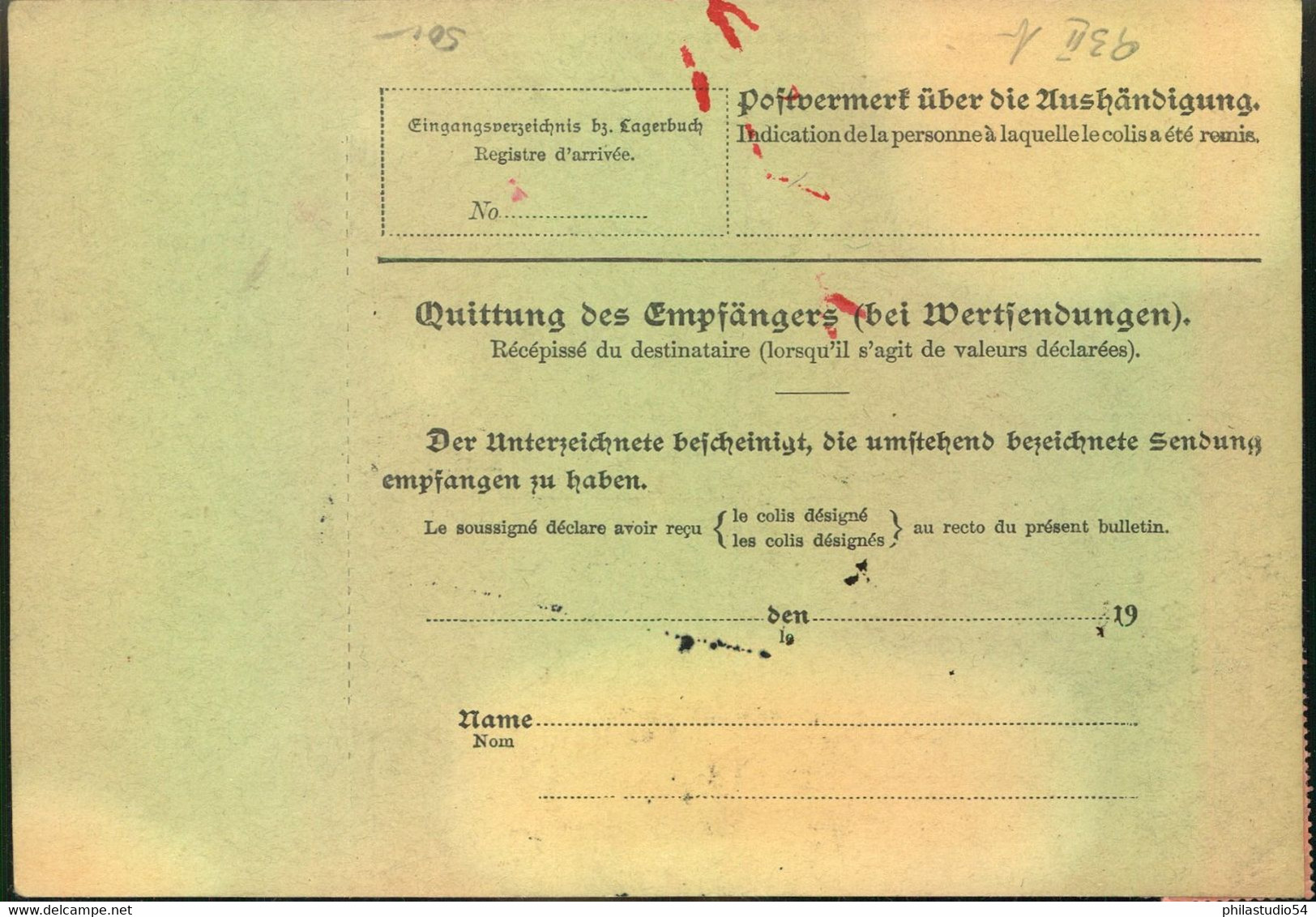 1919, 80 Pfg. Germania Im Senkrechten Paar Auf Paletkarte Ab LEIPZIG 3 In Die Schweiz - Storia Postale