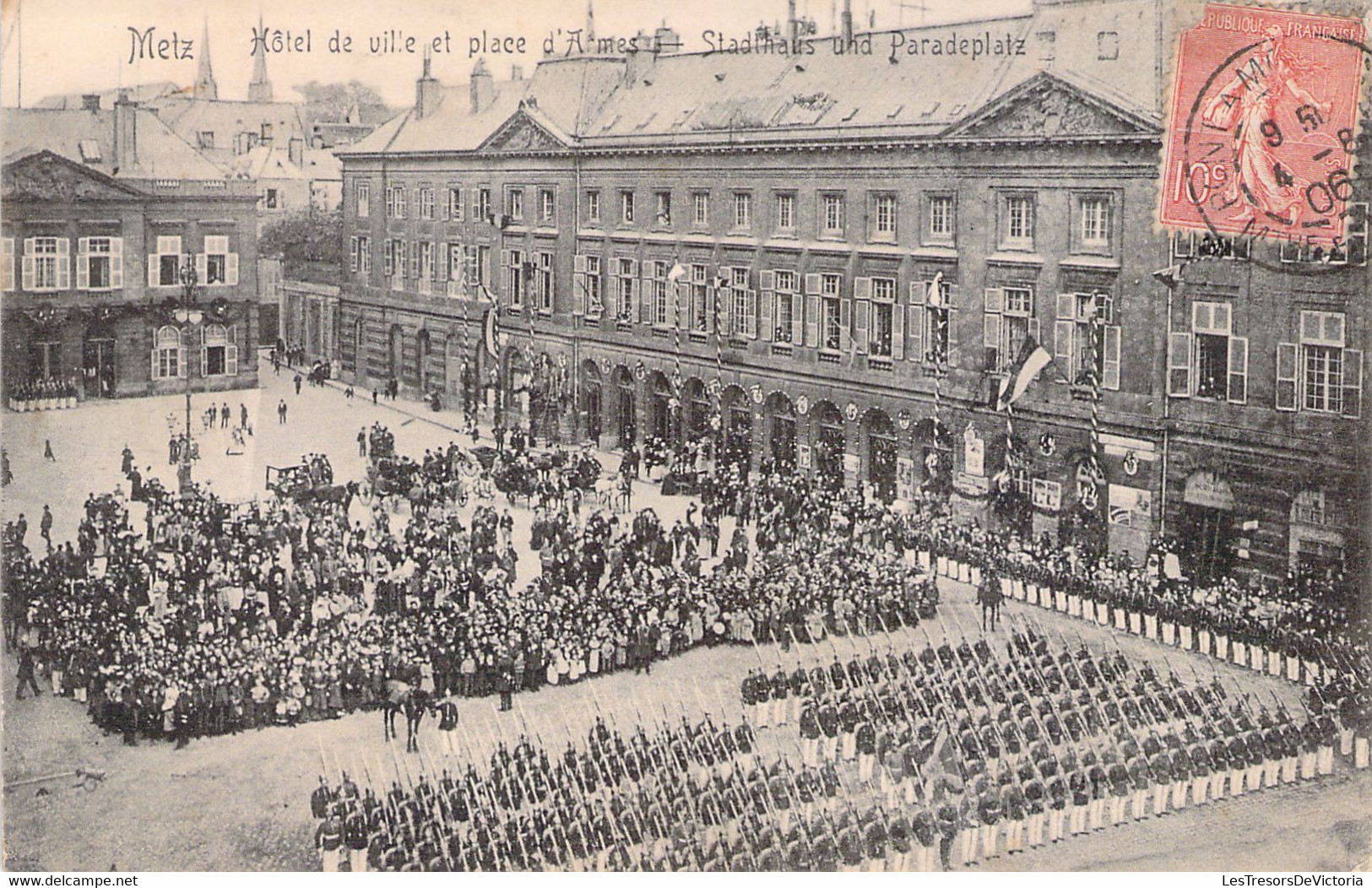 CPA - FRANCE - 57 - METZ - Hôtel De Ville Et Place D'Armes - Animée - Metz