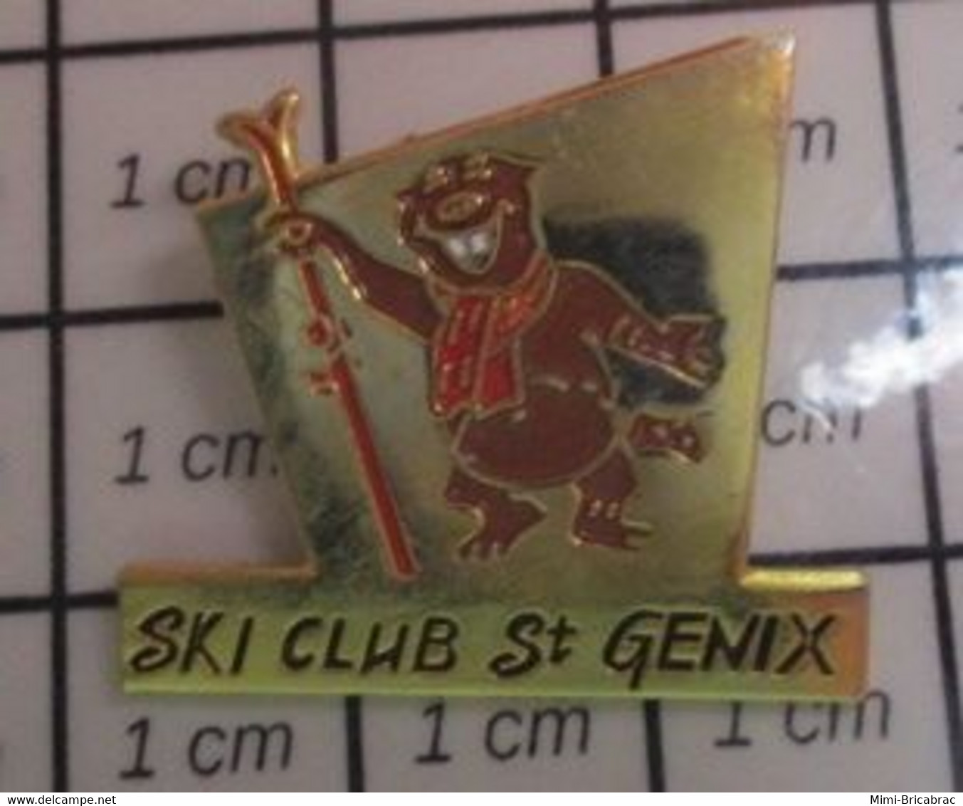 116a Pins Pin's / Rare & Belle Qualité SPORTS / MARMOTTE ? SKI CLUB ST GENIX  Savoie, En Région Auvergne-Rhône-Alpes - Sports D'hiver