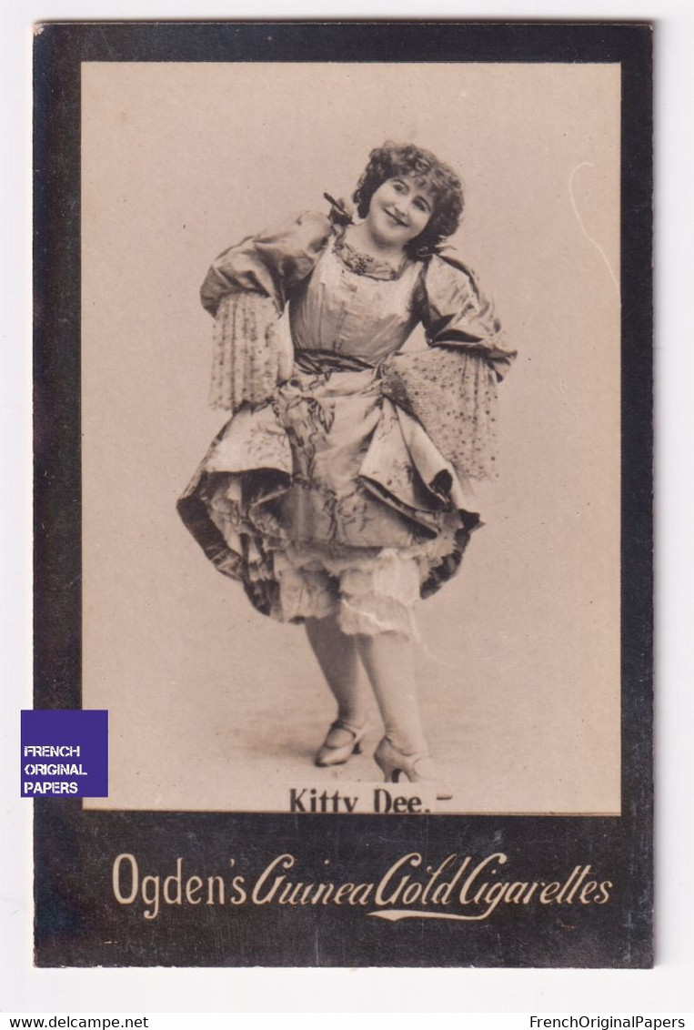 Kitty Dee - Ogden's Guinea Gold Cigarettes 1900 Photo Théâtre Artiste Woman Femme Pin-up Dress Mode Belle Epoque A84-65 - Ogden's