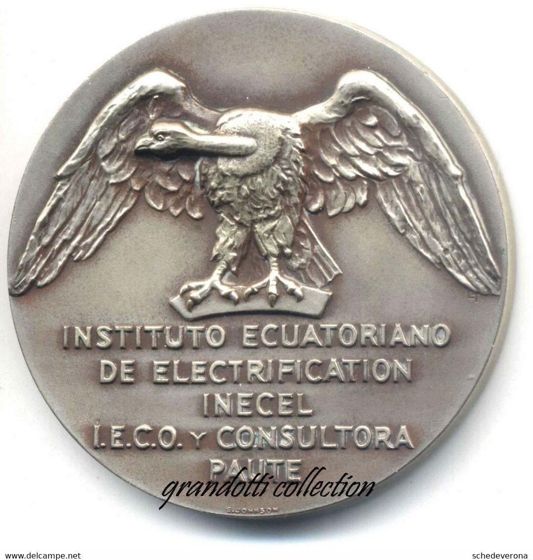 PROGETTO IDROELETTRICO PAUTE EQUADOR 1982 MEDAGLIA ARGENTO LODIGIANI IMPREGILO - Professionals/Firms