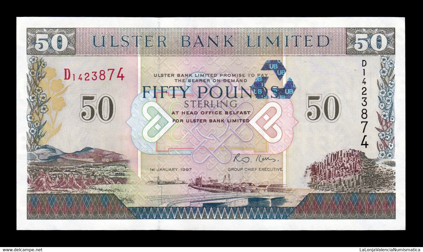 Irlanda Del Norte Northern Ireland 50 Pounds Ulster Bank 1997 Pick 338 SC UNC - 50 Pond