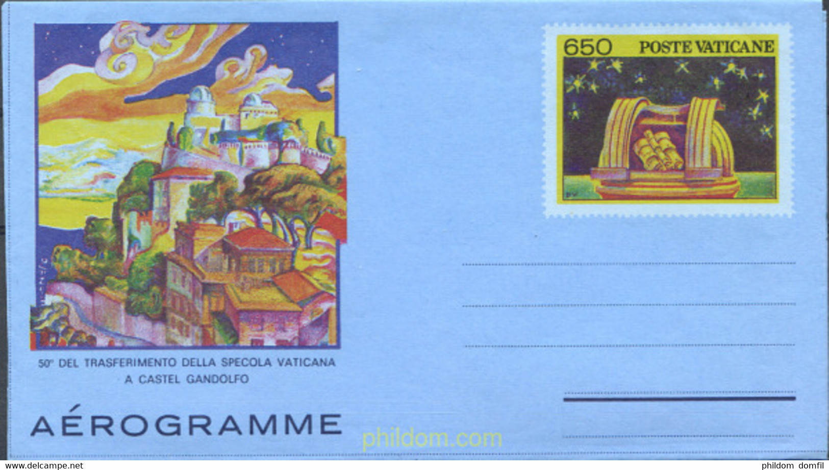 234296 MNH VATICANO 1986 AEROGRAMA - Oblitérés